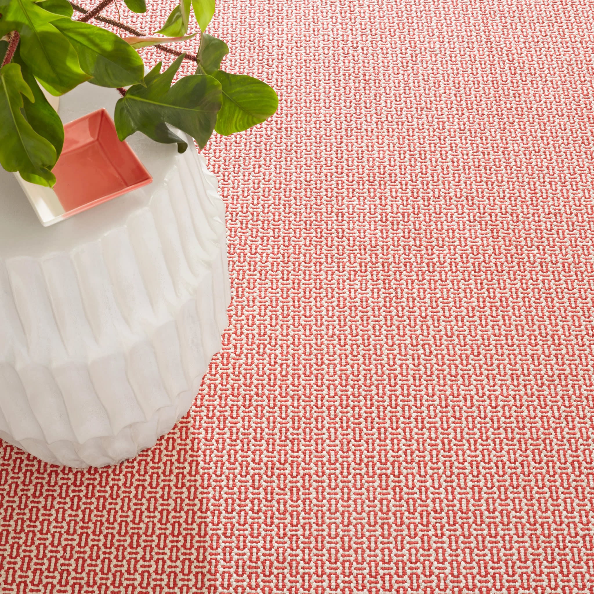 Miss Muffet Handwoven Cotton Rug | Paprika