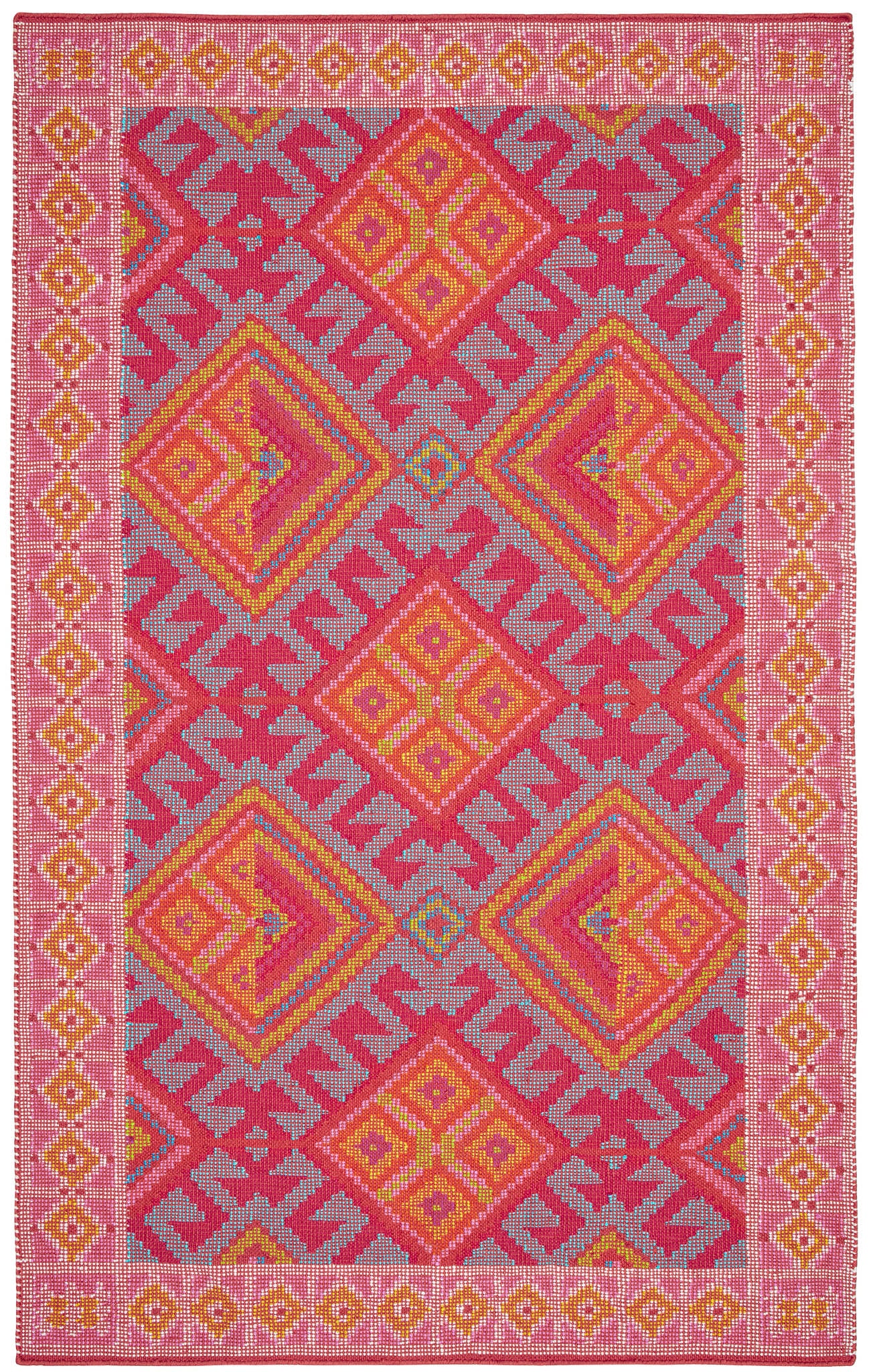 Valencia Kilim Handwoven Indoor/Outdoor Rug | Spice