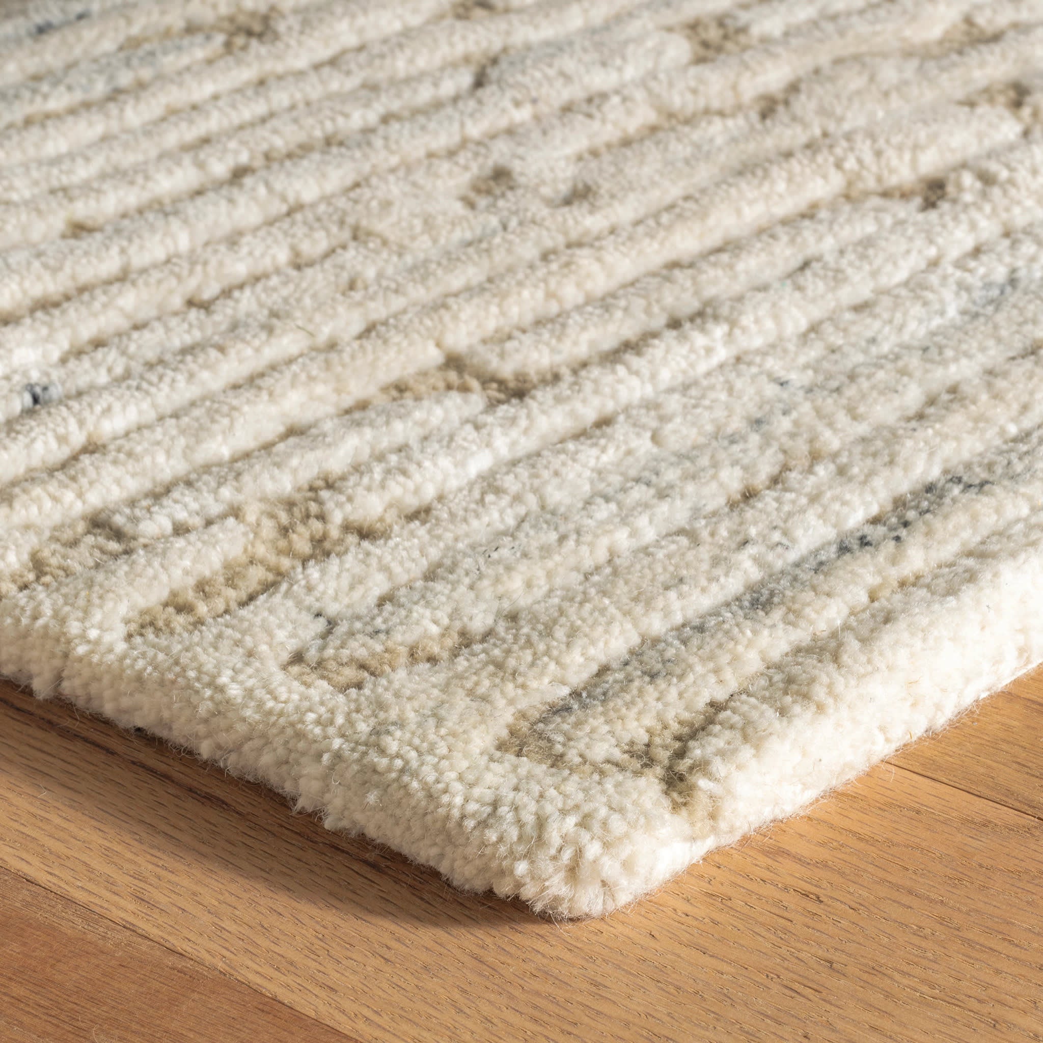 Malone Hand Tufted Wool Rug | Oatmeal
