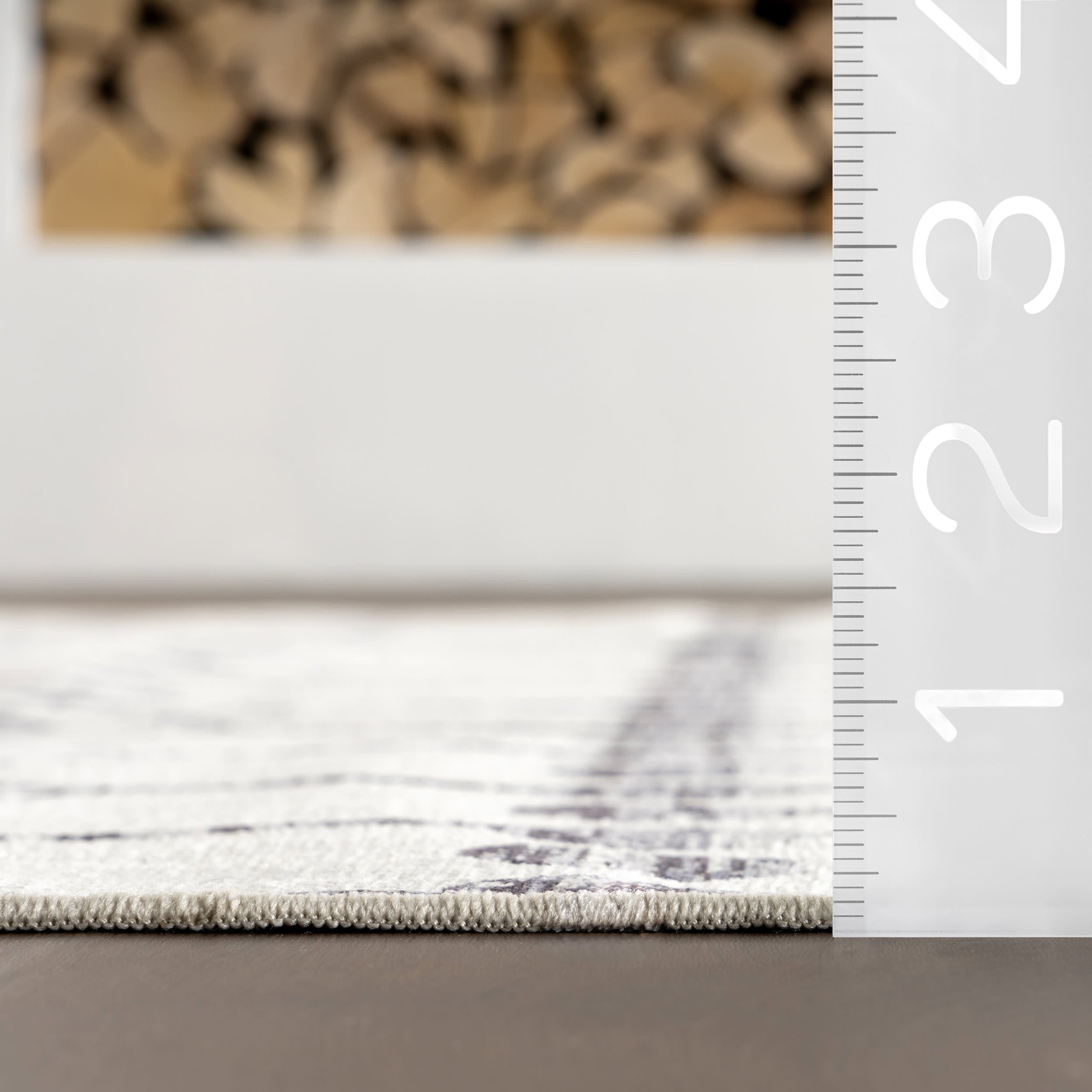 Moroccan Trellis Spill Proof Washable Rug | Grey