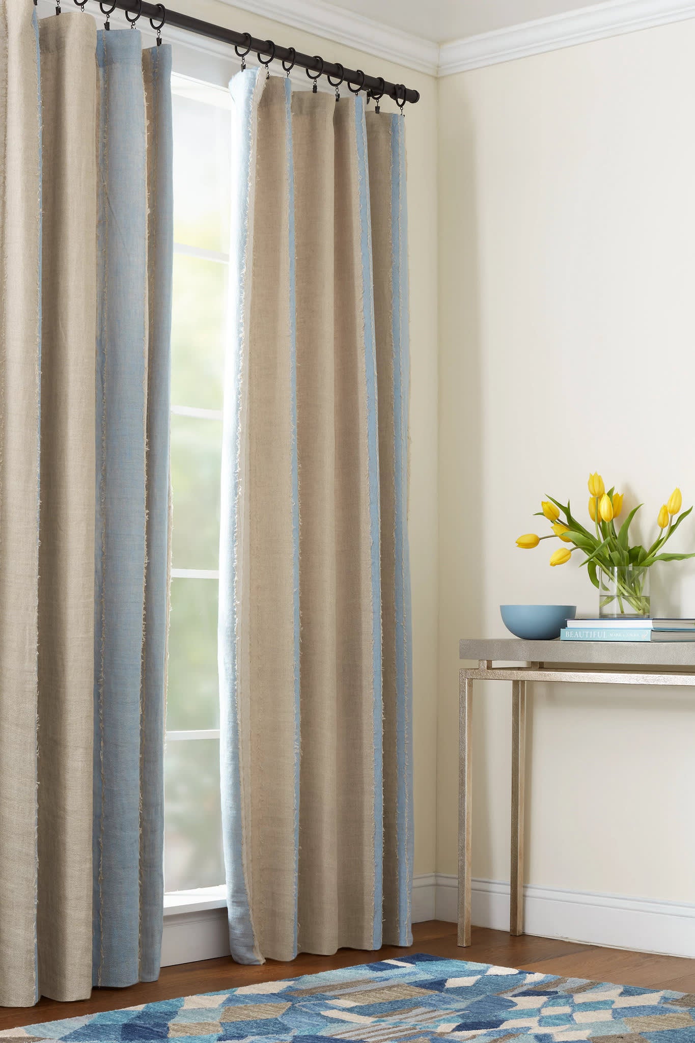 Deer Leap Hand Hooked Wool Rug | Blue