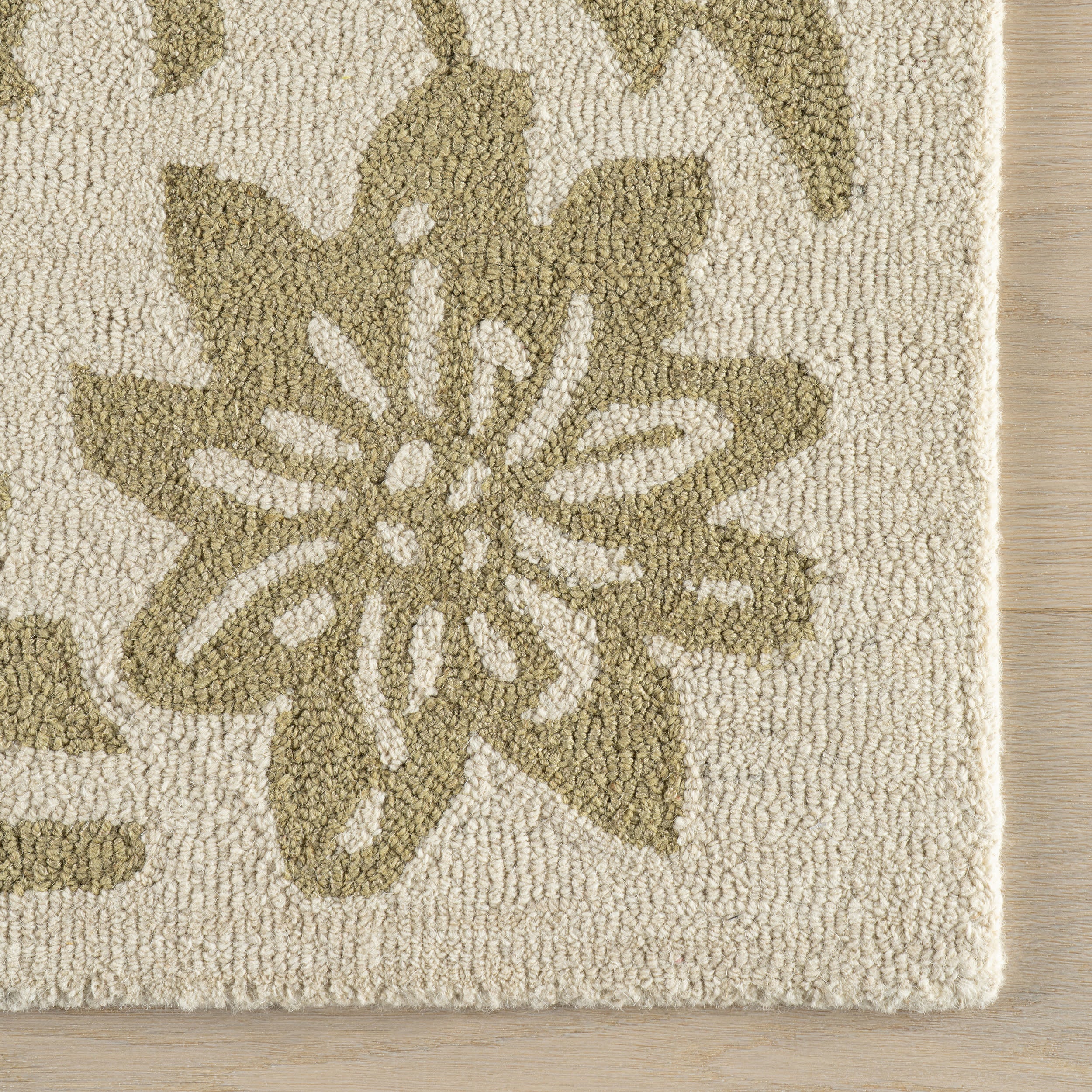 Ayloh Transitional Floral and Paisley Rug | Olive