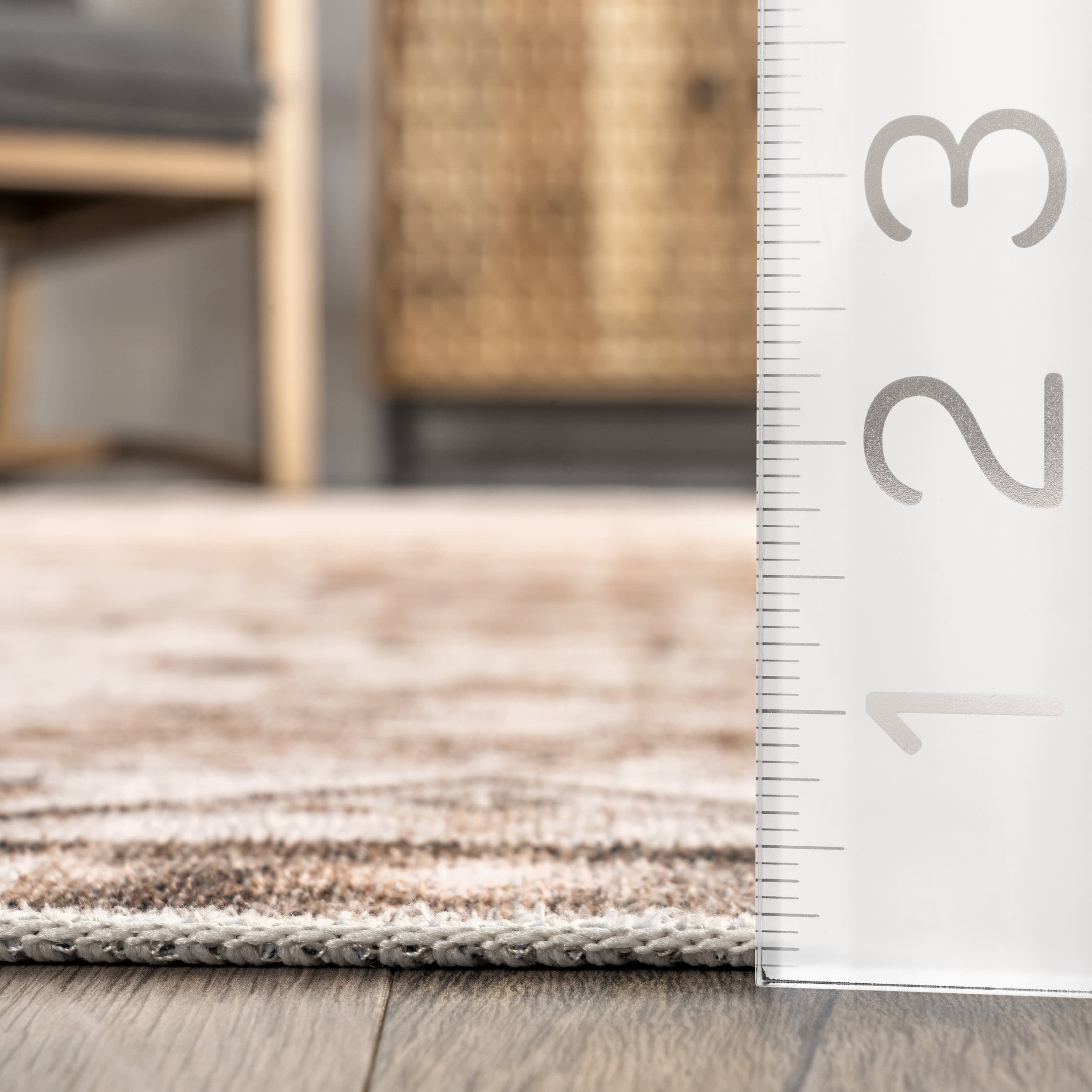 Jessamine Spill Proof Washable Geometric Rug | Beige