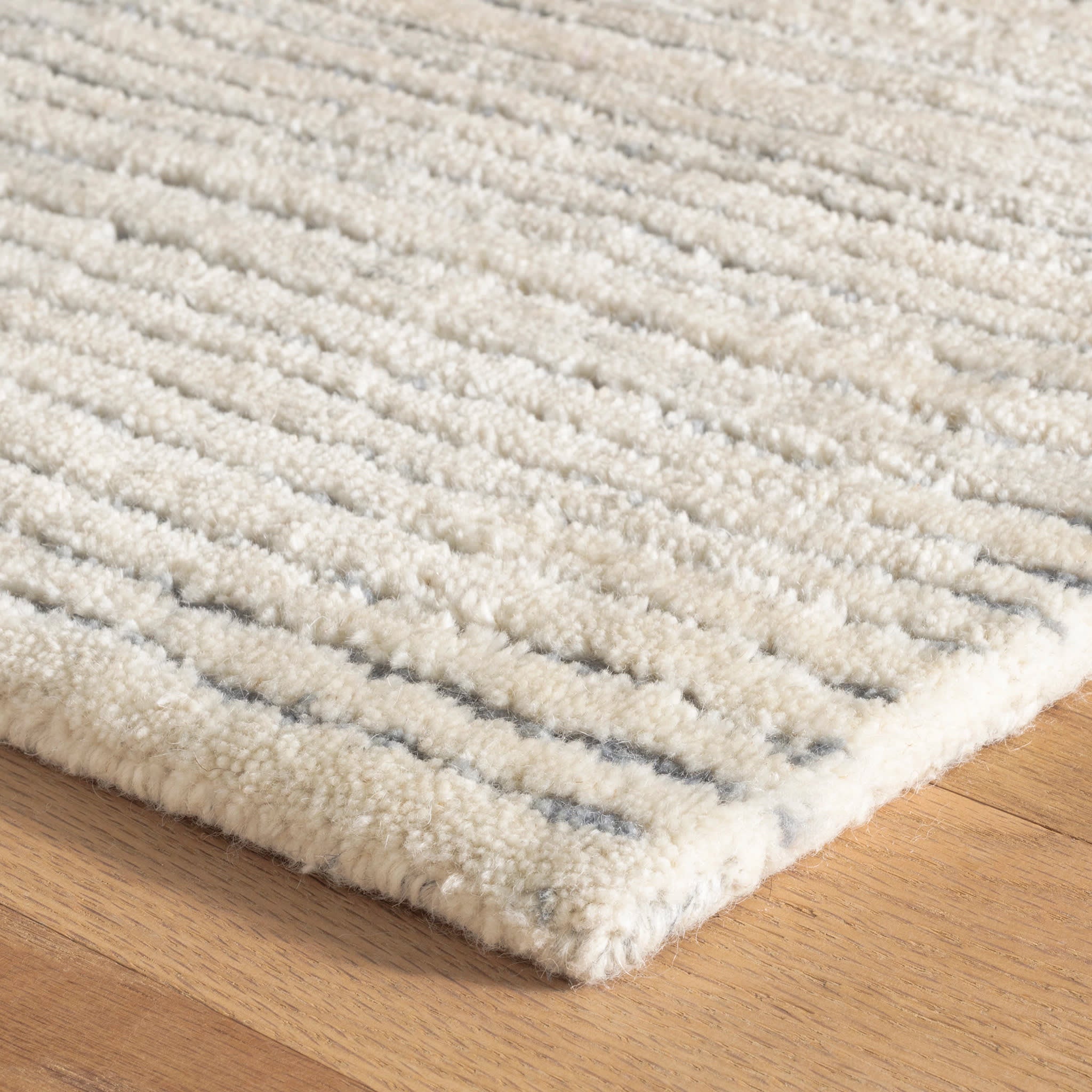 Avery Hand Tufted Wool Rug | Pewter Blue