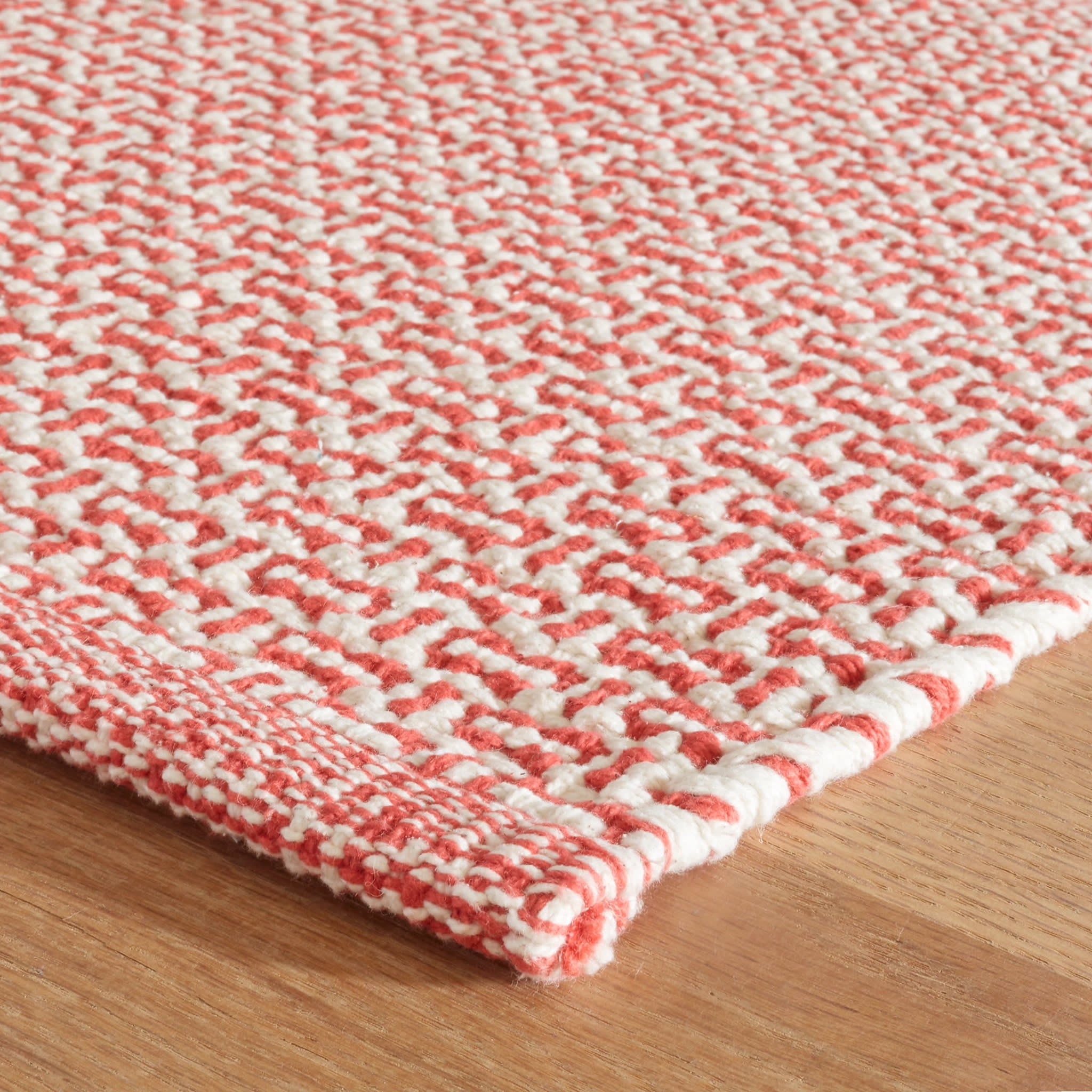 Miss Muffet Handwoven Cotton Rug | Paprika