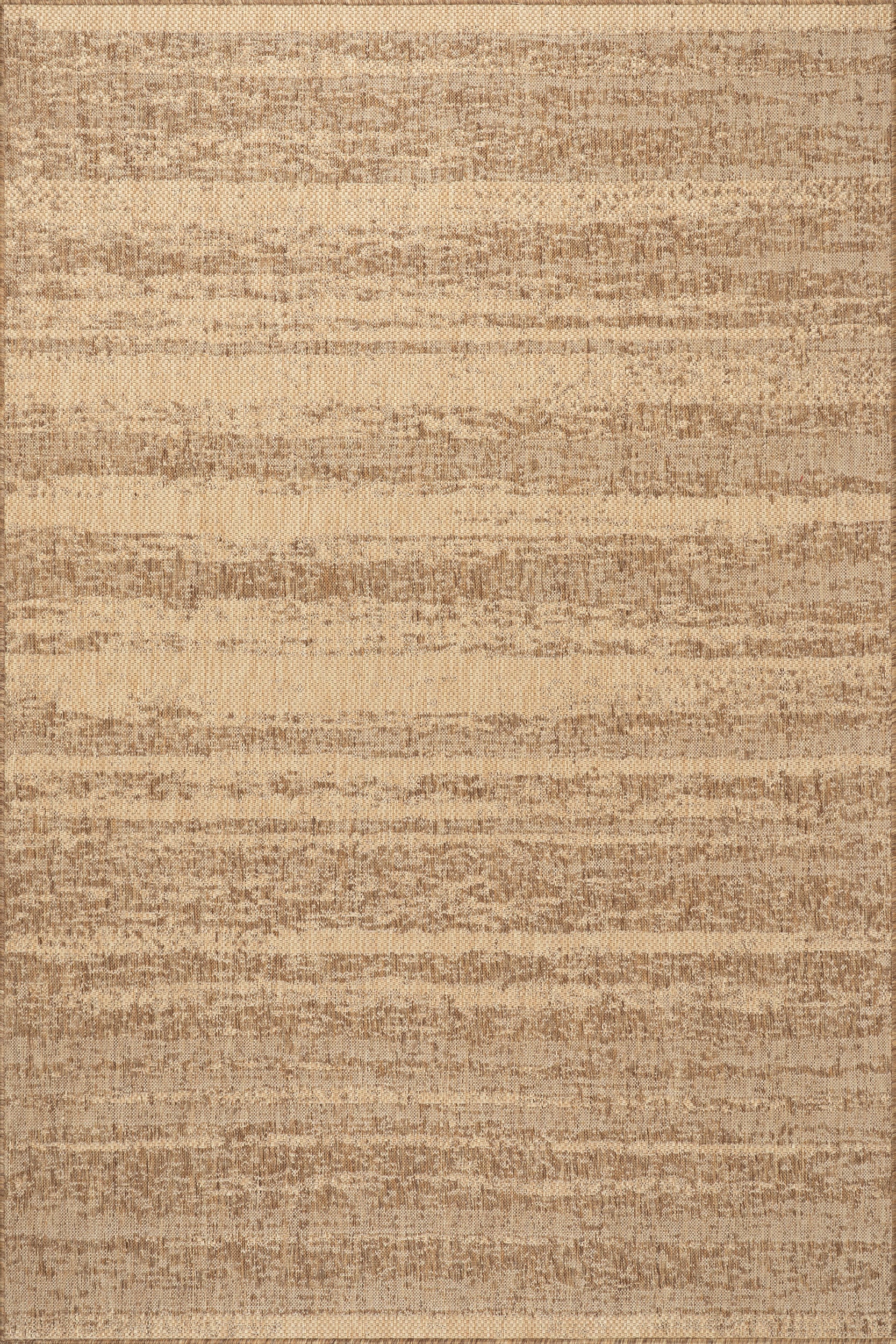 Isolated view of Light Brown Rectangle Ophira Abstract Indoor/Outdoor Rug, showcasing its design