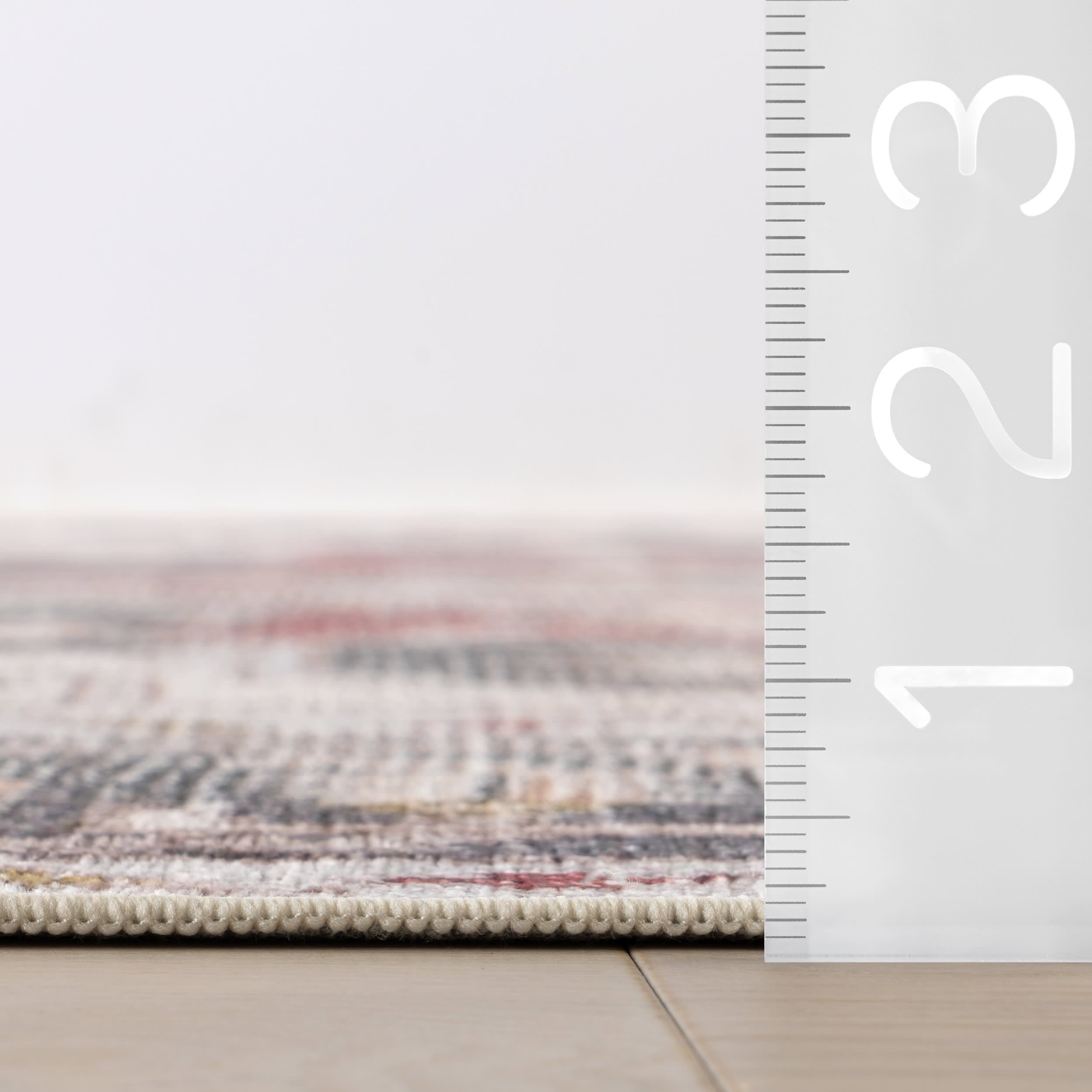 Runic Medallion Spill Proof Washable Rug | Brick