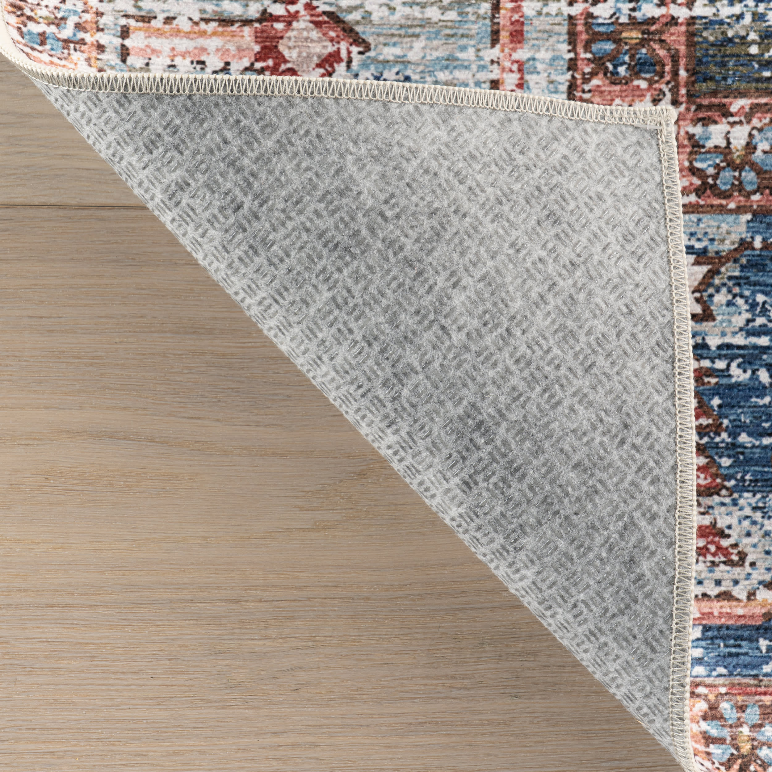 Runic Medallion Spill Proof Washable Rug | Brick