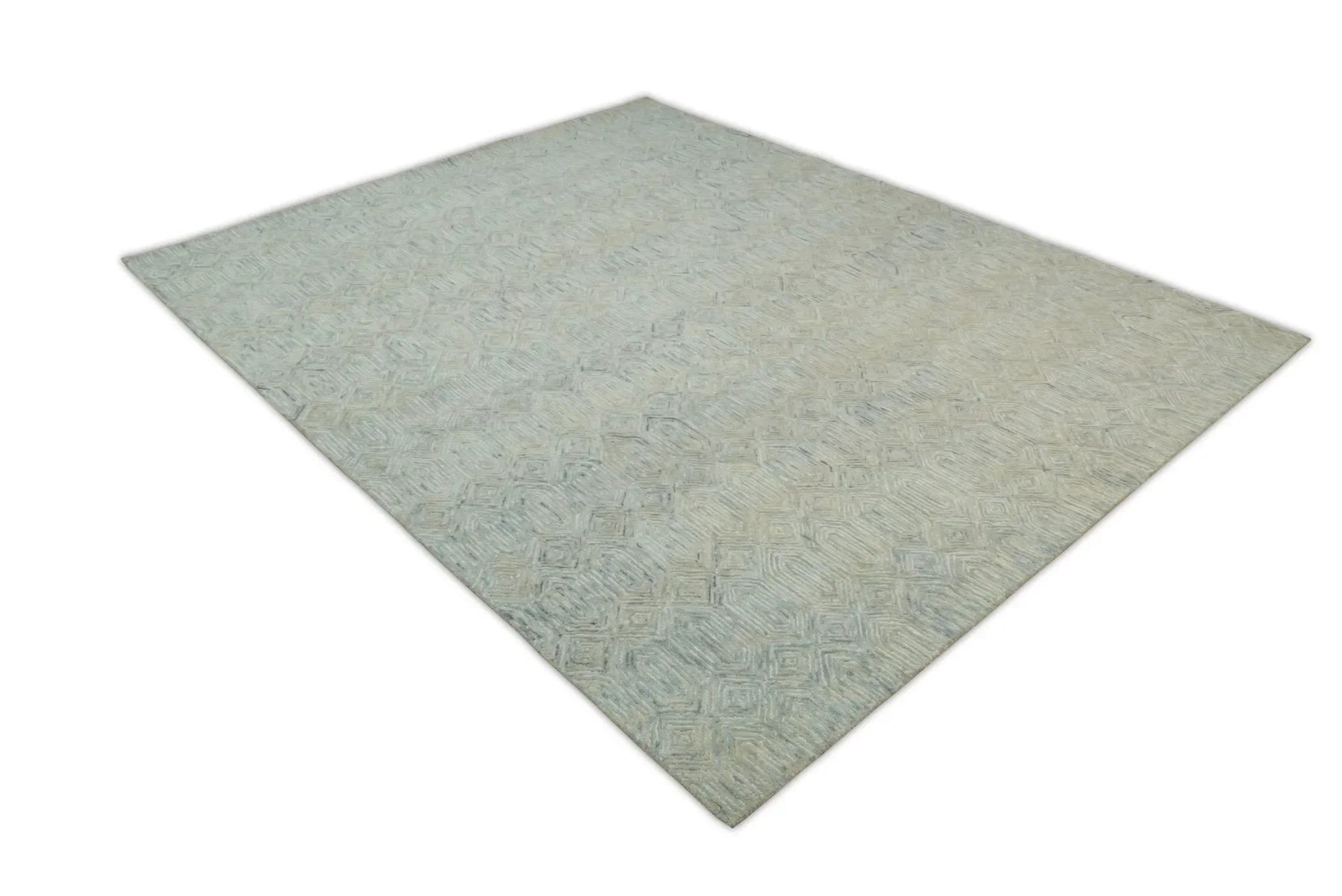 5x8 and 8x10 Hand Made Woolen Modern Camel and Blue Area Rug | EVE004 - The Mayfair Hall