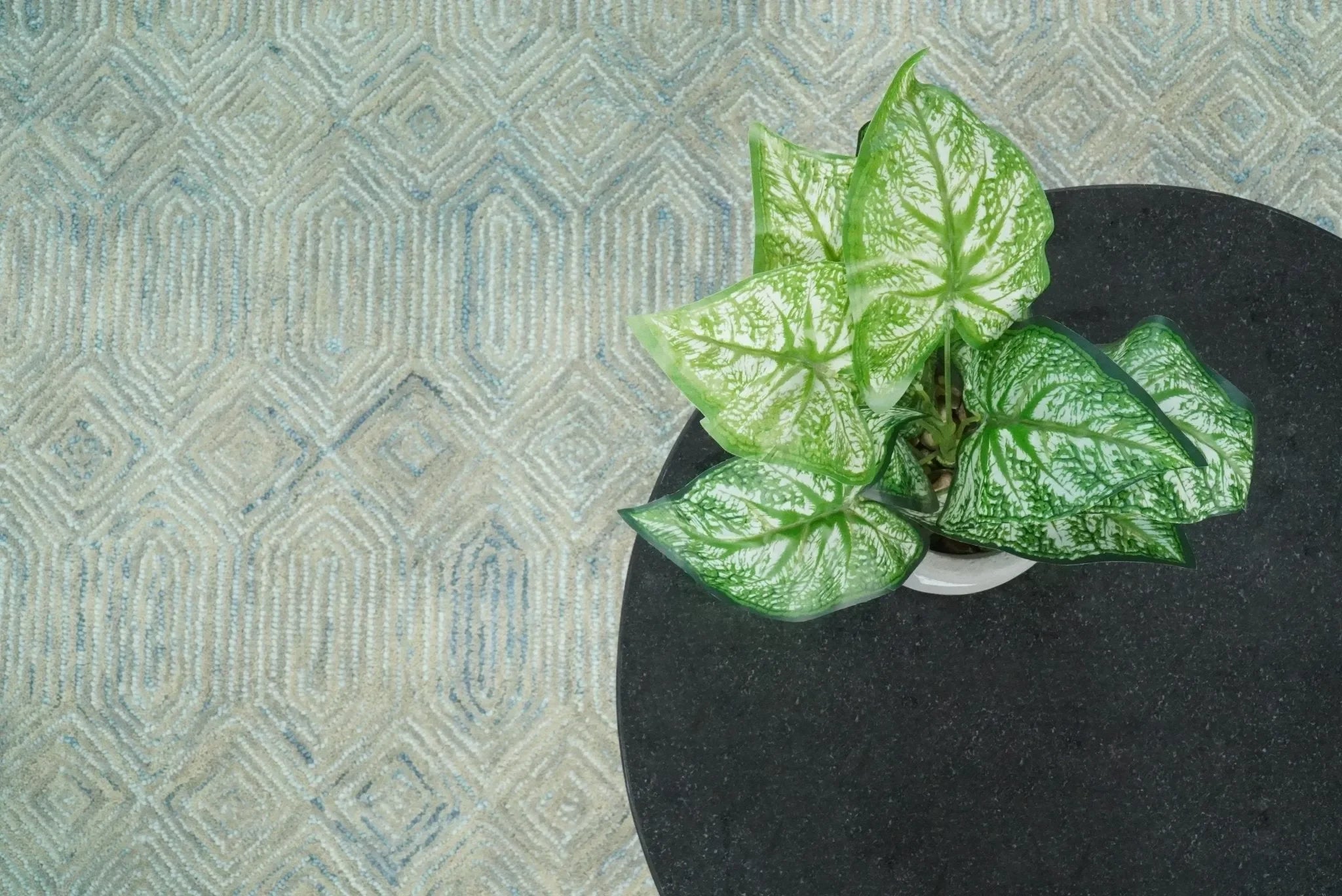 5x8 and 8x10 Hand Made Woolen Modern Camel and Blue Area Rug | EVE004 - The Mayfair Hall