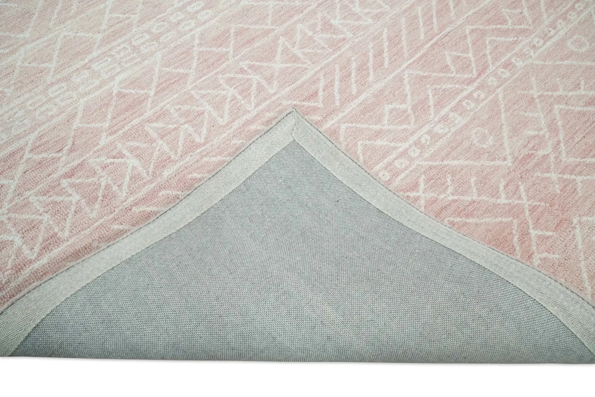 5x8 and 8x10 Hand Made Woolen Modern Pink Area Rug | AZT001 - The Mayfair Hall