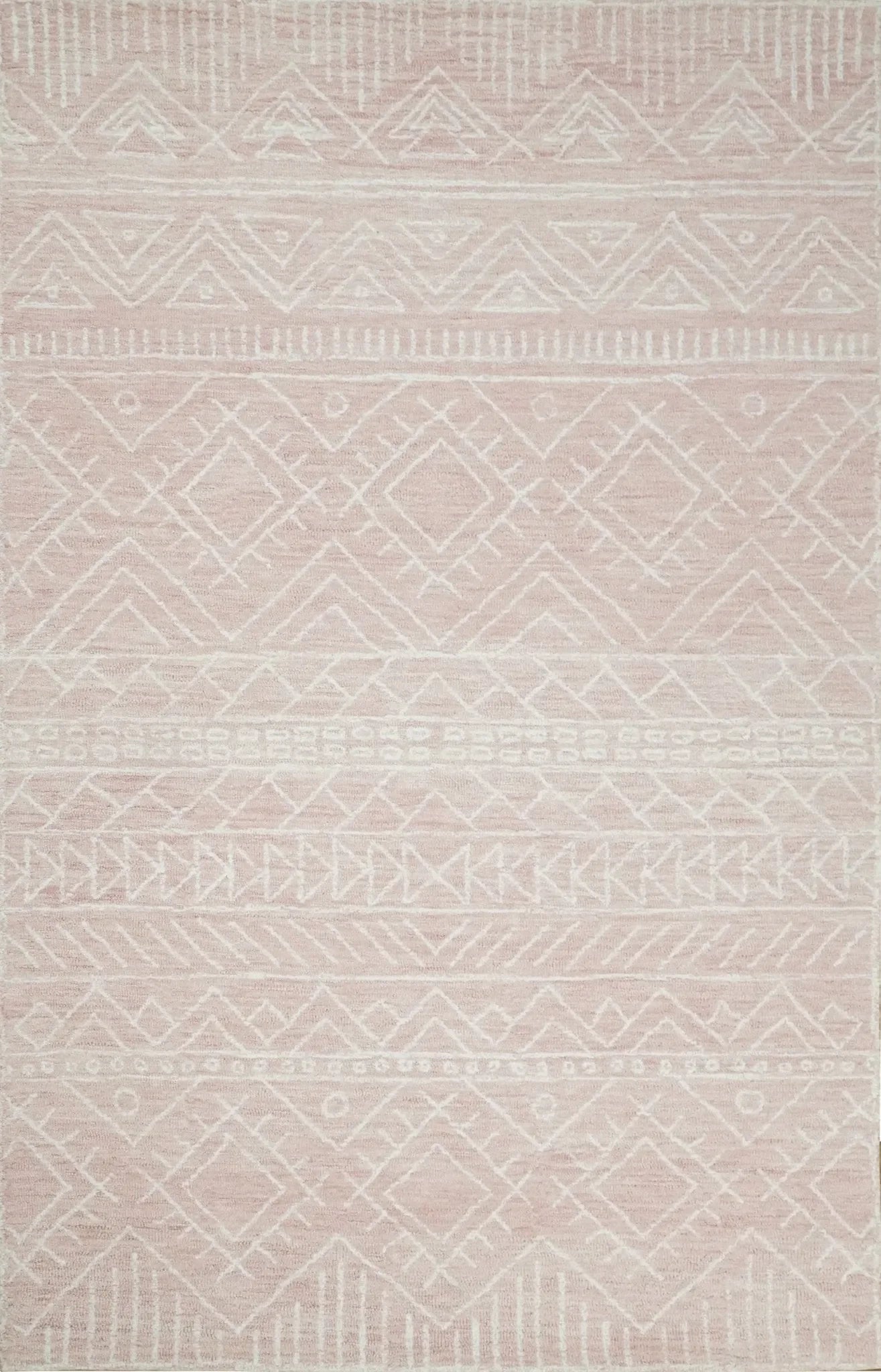 5x8 and 8x10 Hand Made Woolen Modern Pink Area Rug | AZT001 - The Mayfair Hall