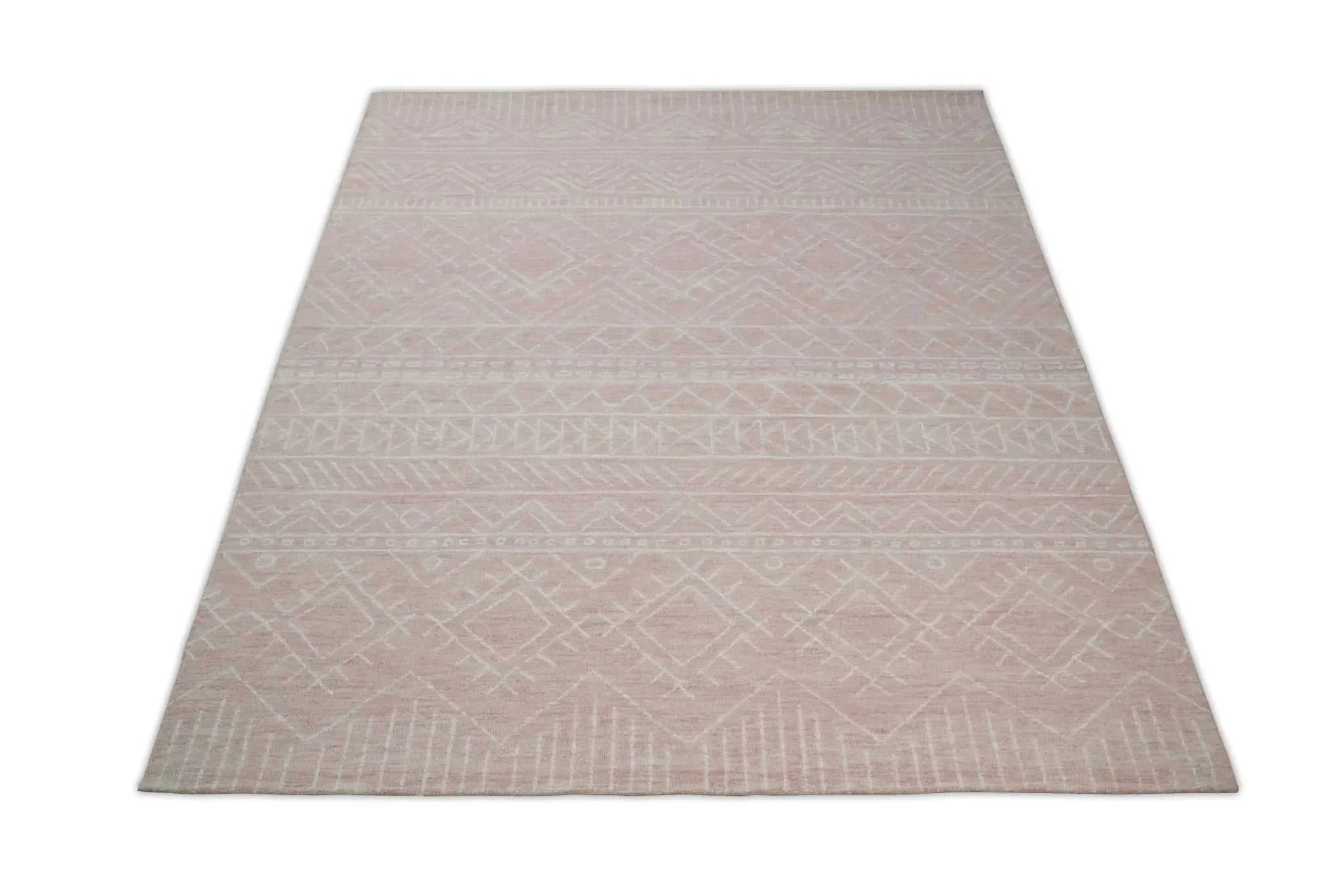 5x8 and 8x10 Hand Made Woolen Modern Pink Area Rug | AZT001 - The Mayfair Hall