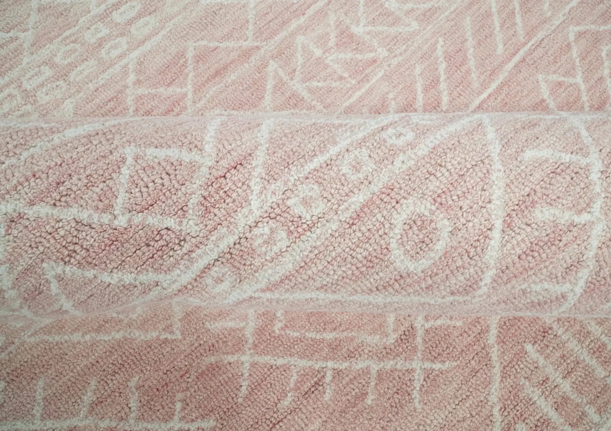 5x8 and 8x10 Hand Made Woolen Modern Pink Area Rug | AZT001 - The Mayfair Hall