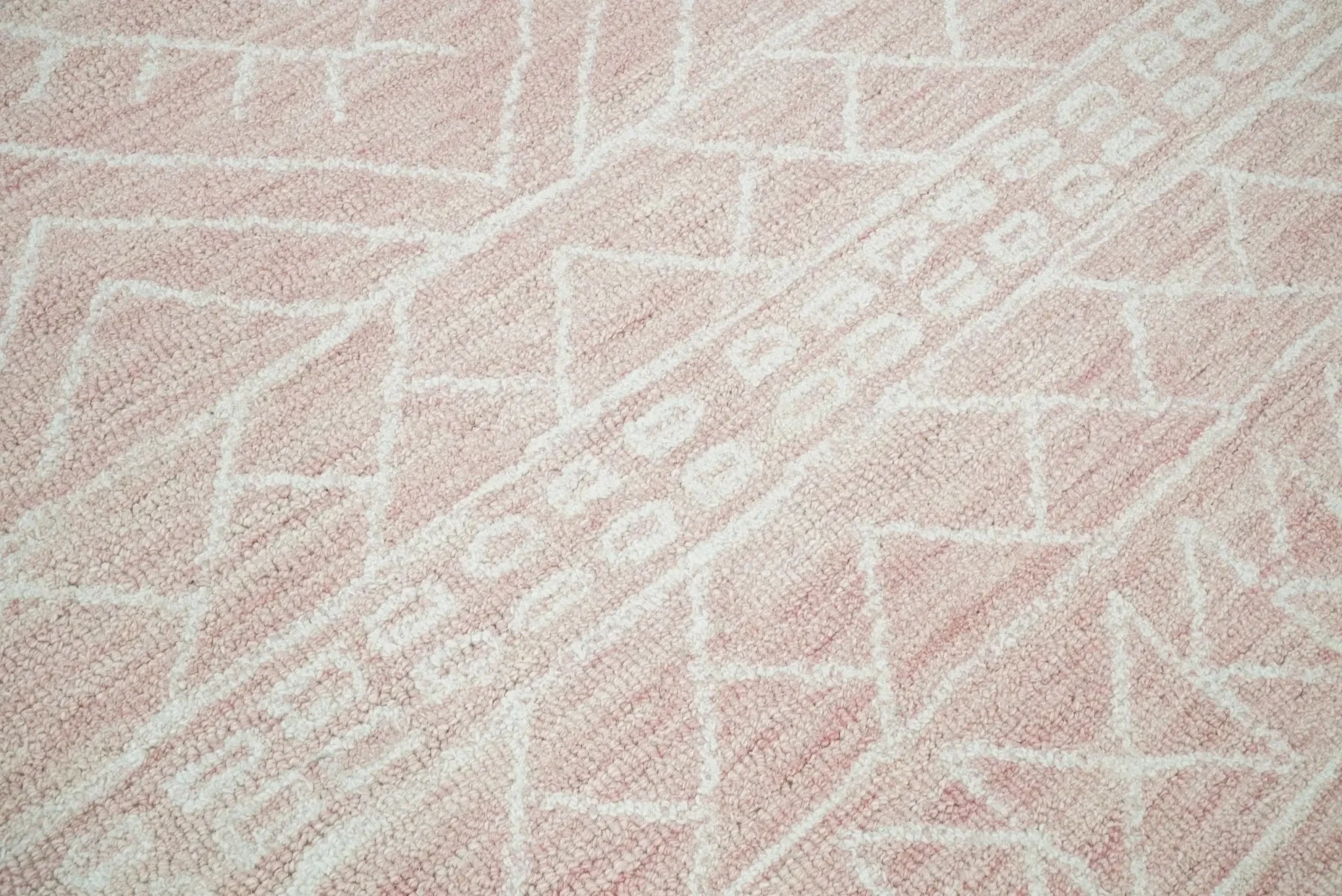 5x8 and 8x10 Hand Made Woolen Modern Pink Area Rug | AZT001 - The Mayfair Hall