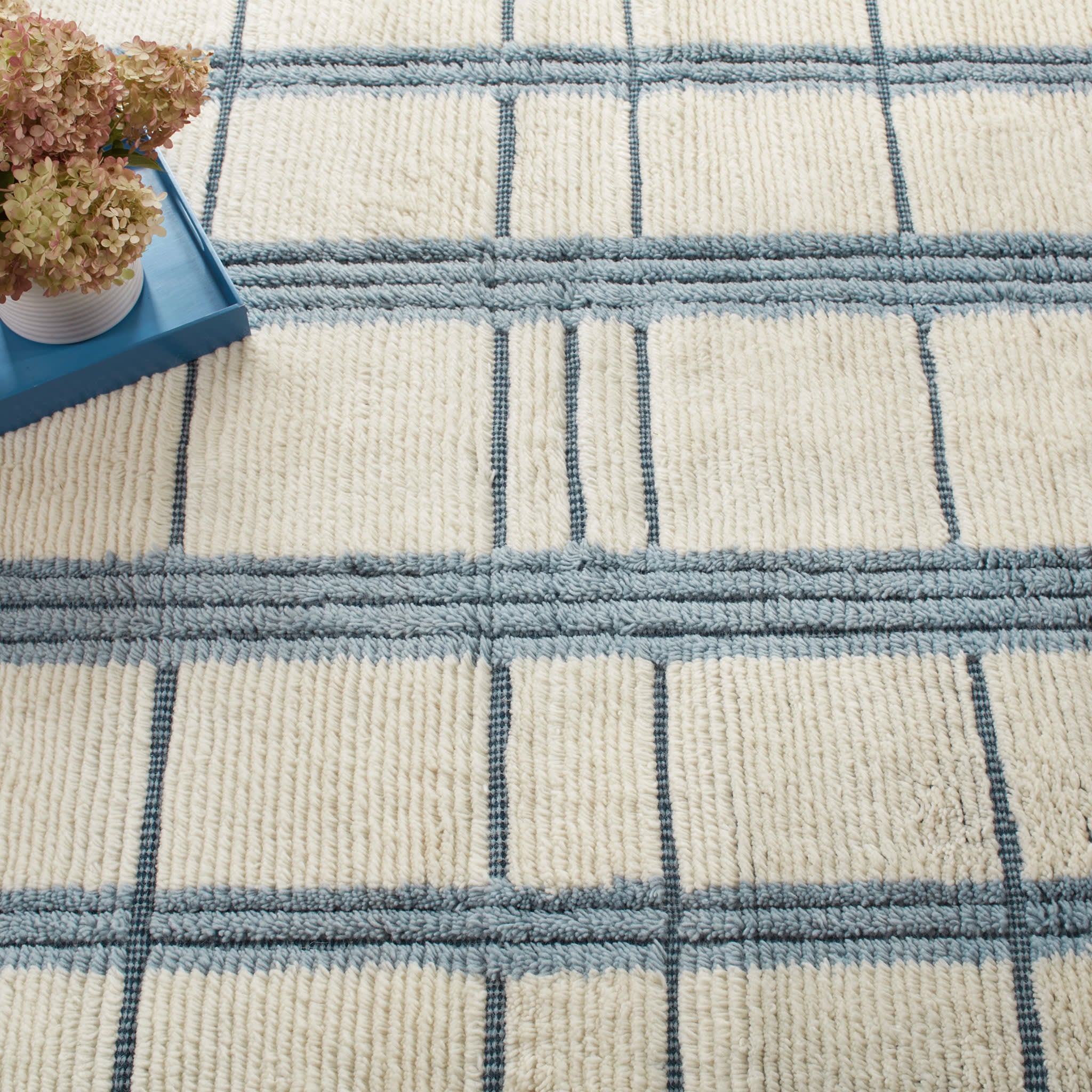 Tory Hand Knotted Wool Rug | Pewter Blue