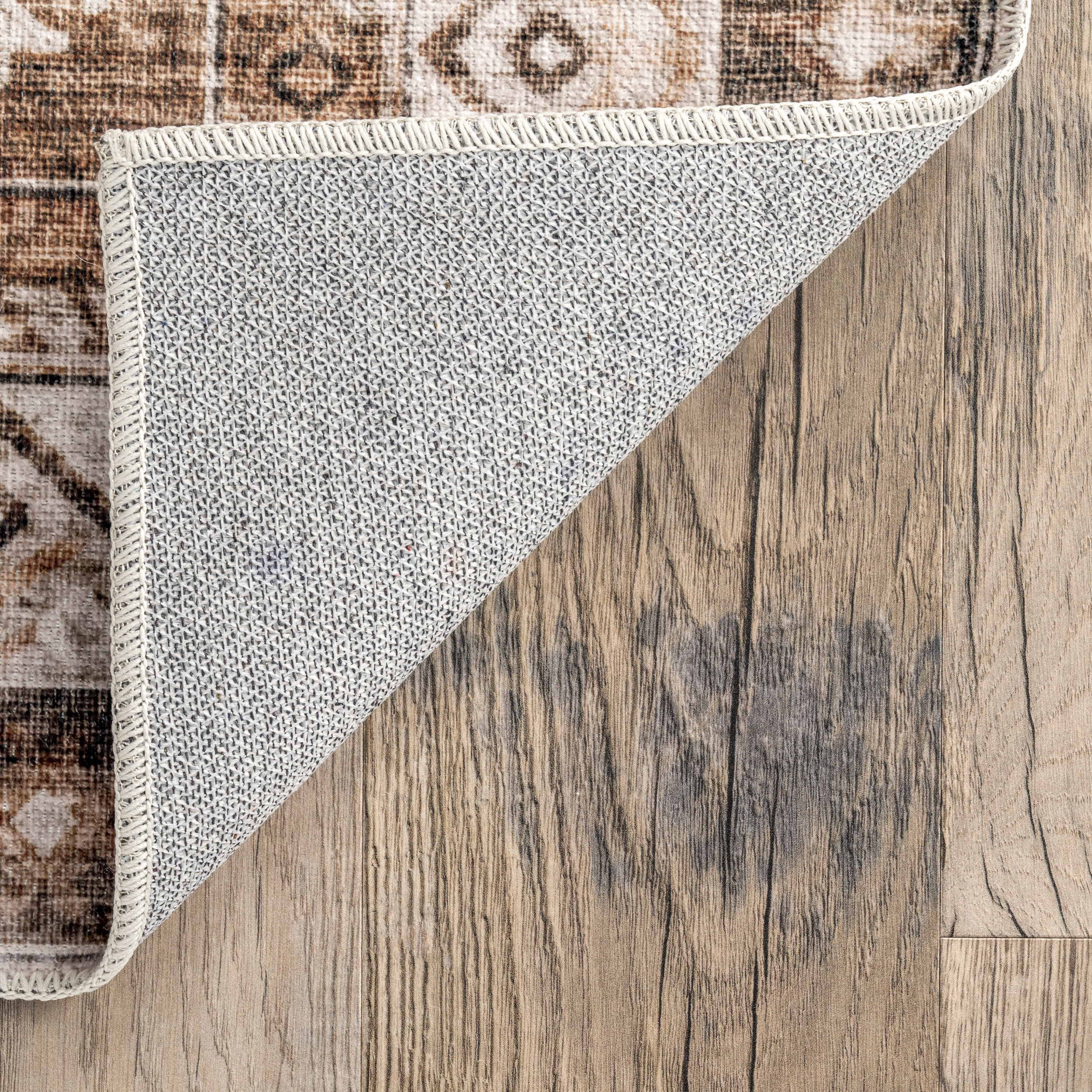 Jessamine Spill Proof Washable Geometric Rug | Beige