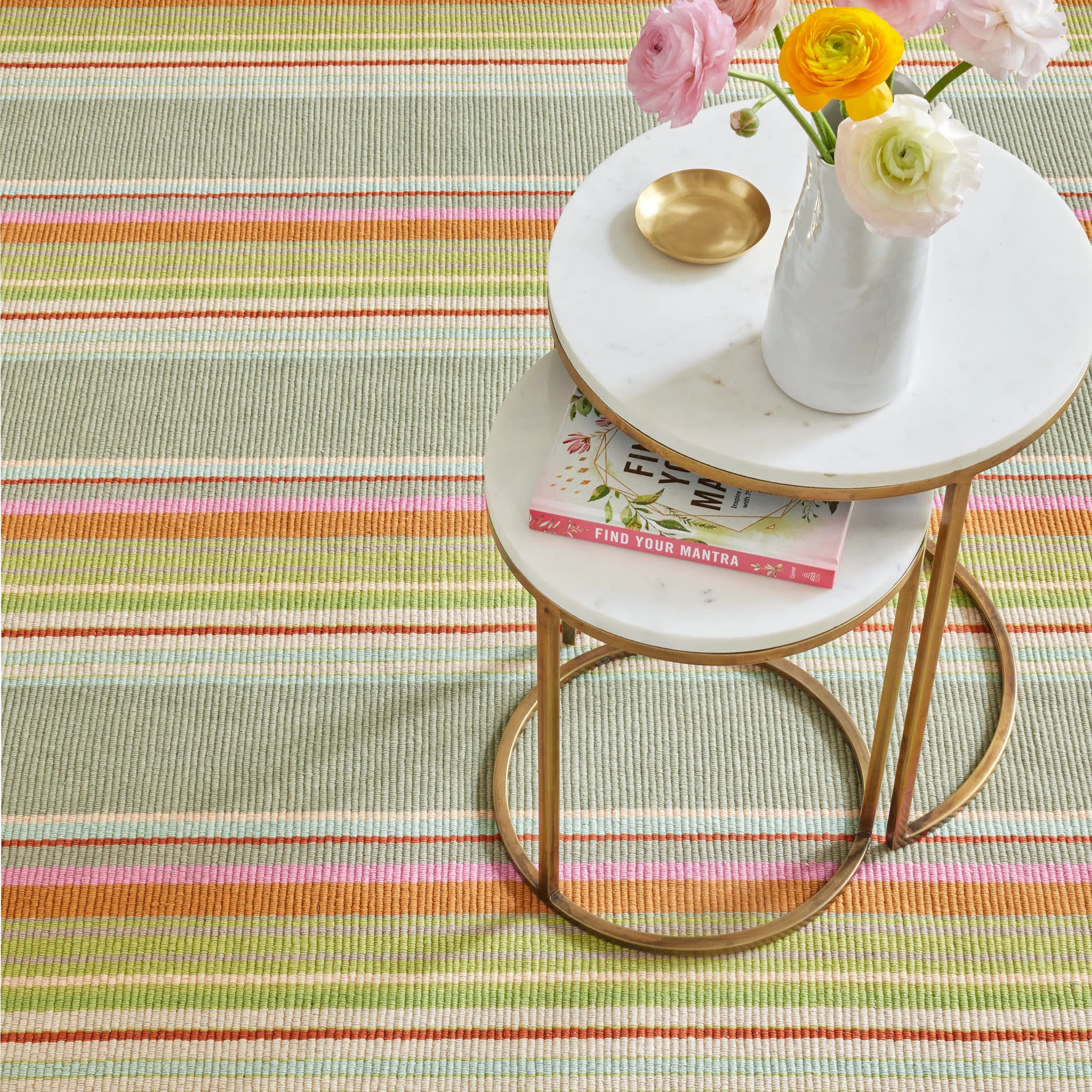 Stone Soup Handwoven Cotton Rug | Multi