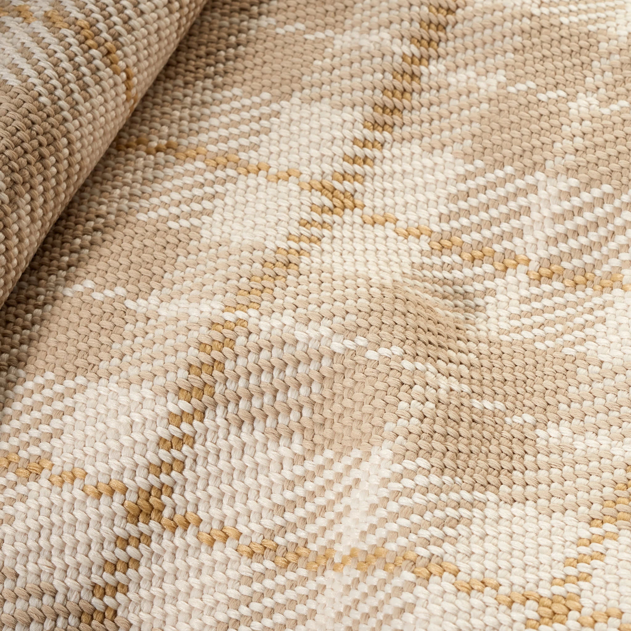 Lakeville Plaid Handwoven Indoor/Outdoor Rug | Khaki