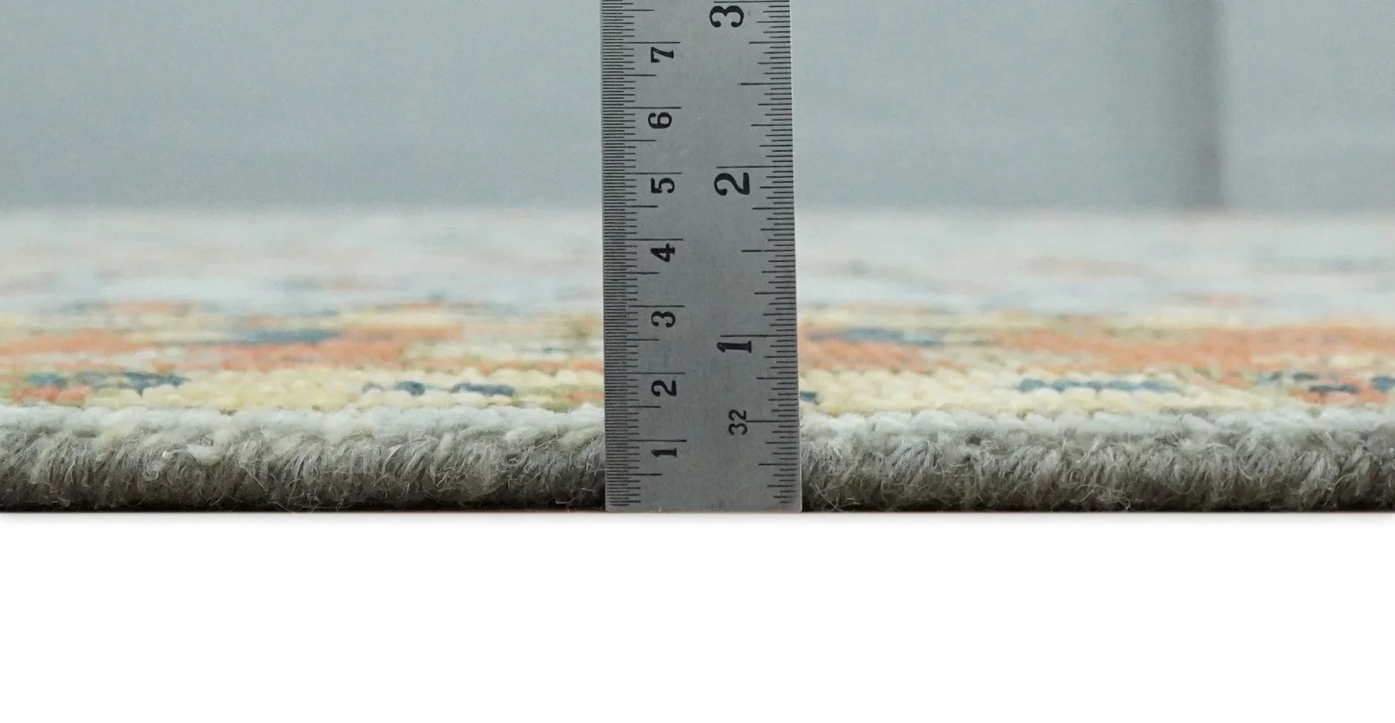 Hand Knotted Rust and Blue Traditional Turkish Vintage Multi Size Wool Rug - The Mayfair Hall