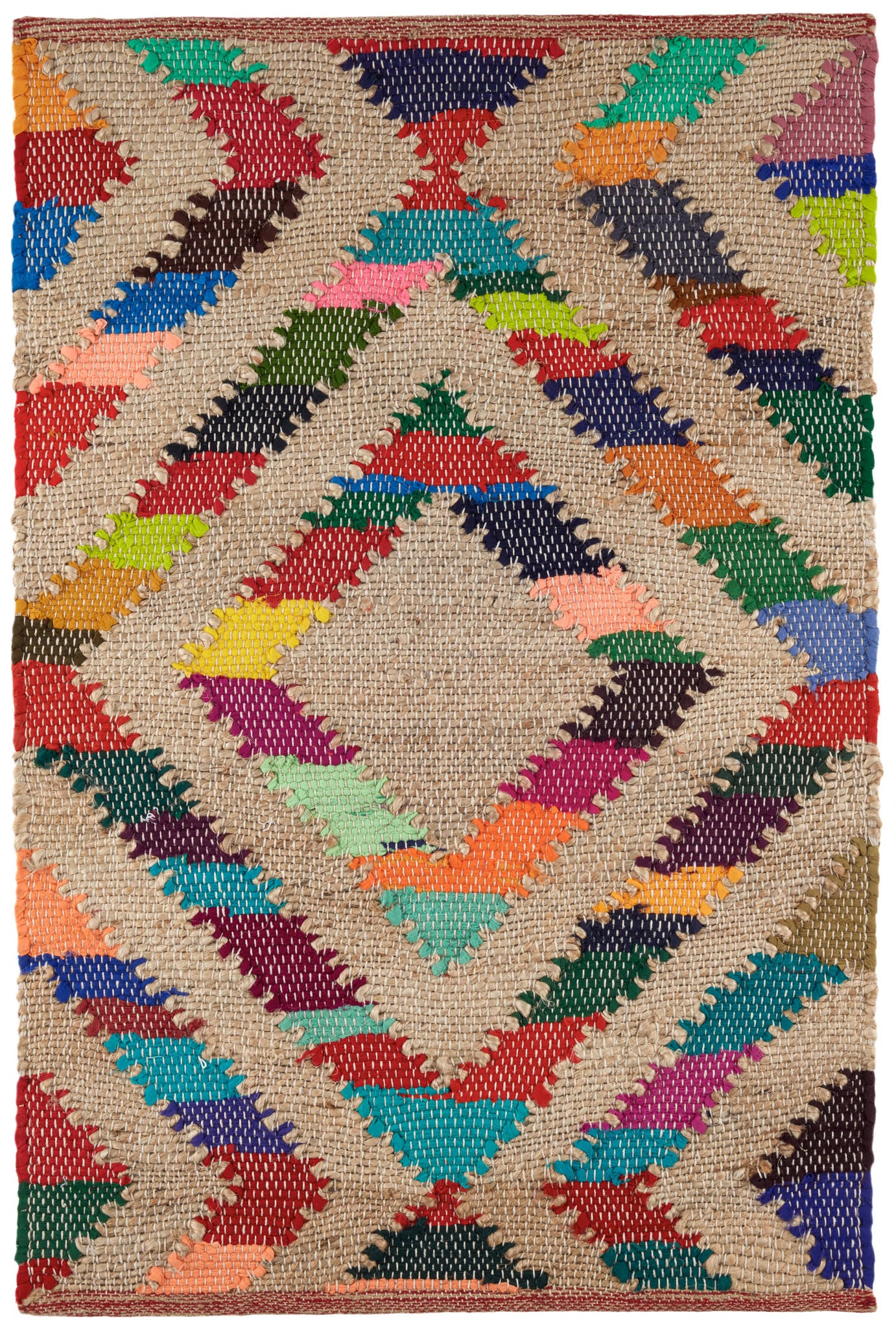 Tetra Chindi Handwoven Jute Rug | Multi