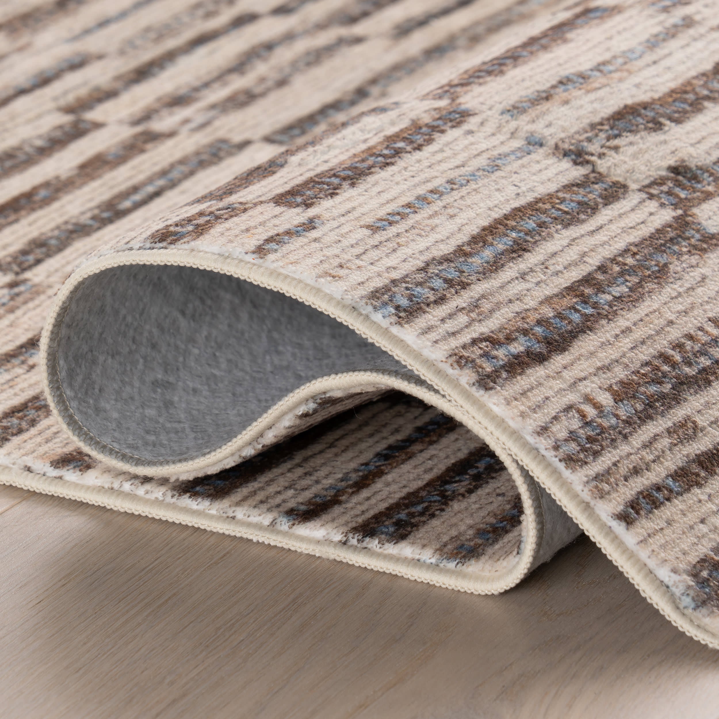 Sola Abstract Washable Rug | Beige