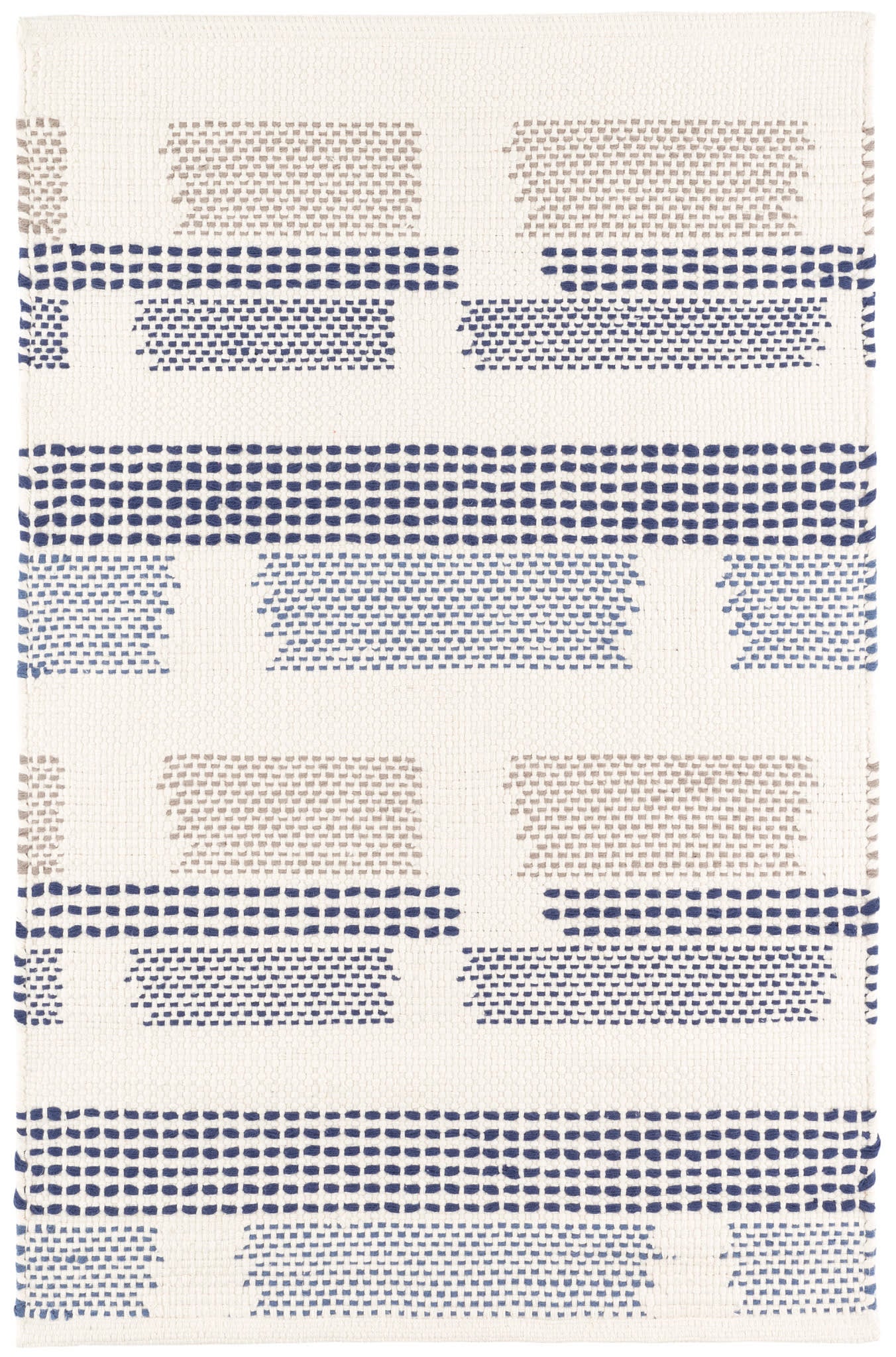Tread Lightly Handwoven Cotton Rug | Navy
