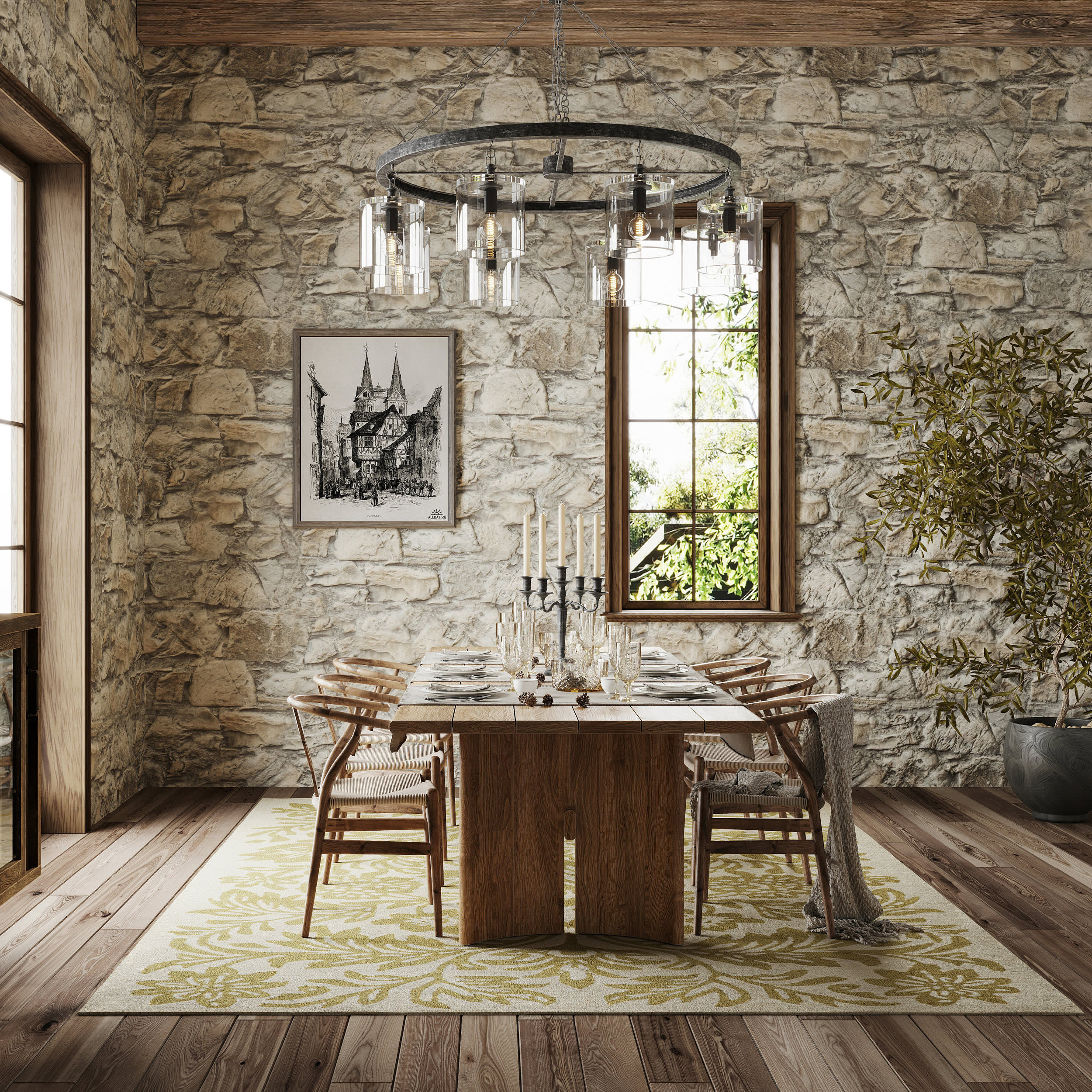 Ayloh Transitional Floral and Paisley Rug | Olive