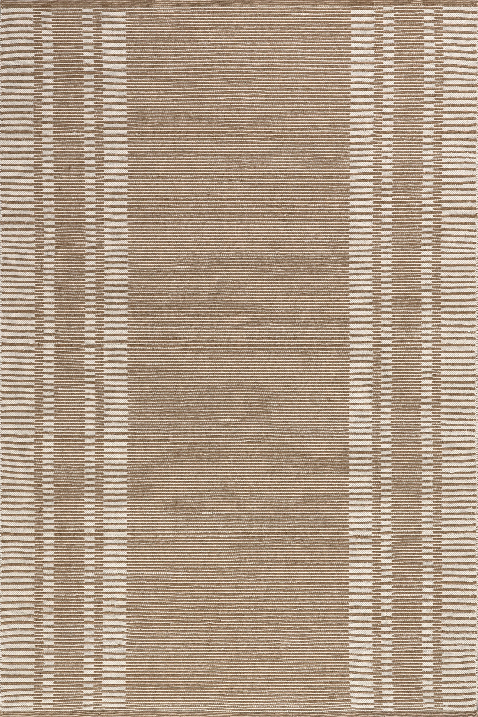 Isolated view of Natural Runner Virgo Striped Reversible Wool Rug, showcasing its design