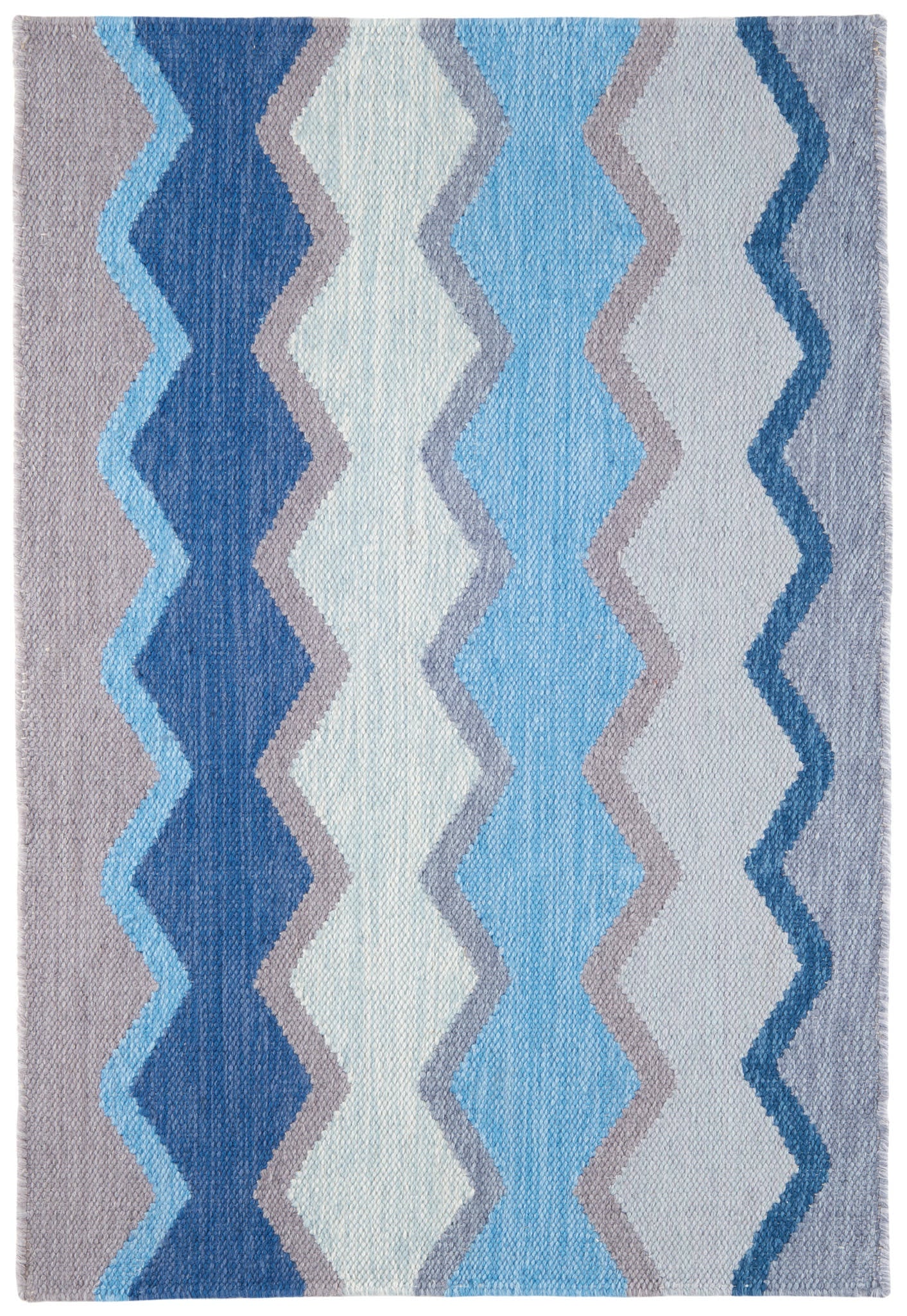 Safety Net Handwoven Indoor/Outdoor Rug | Blue