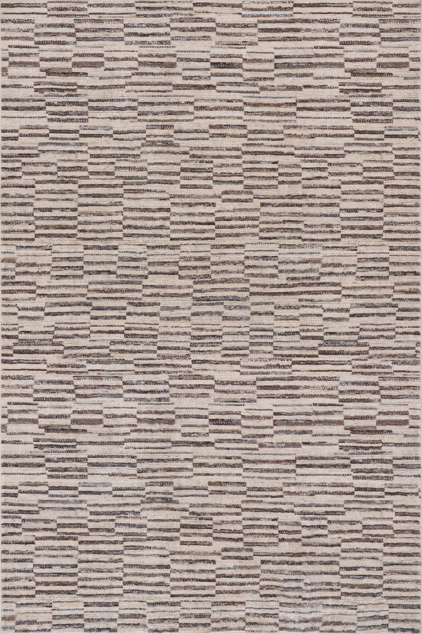 Isolated view of Beige Rectangle Ysolde Abstract Handmade Wool Rug, showcasing its design