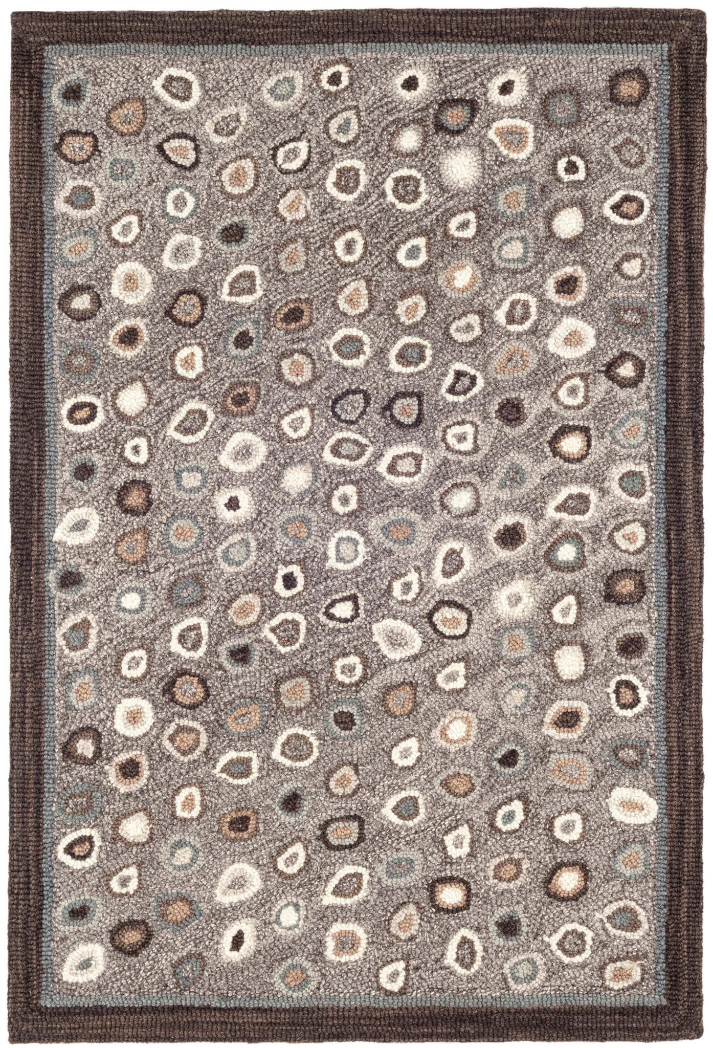 Cat's Paw Hand Micro Hooked Wool Rug | Grey