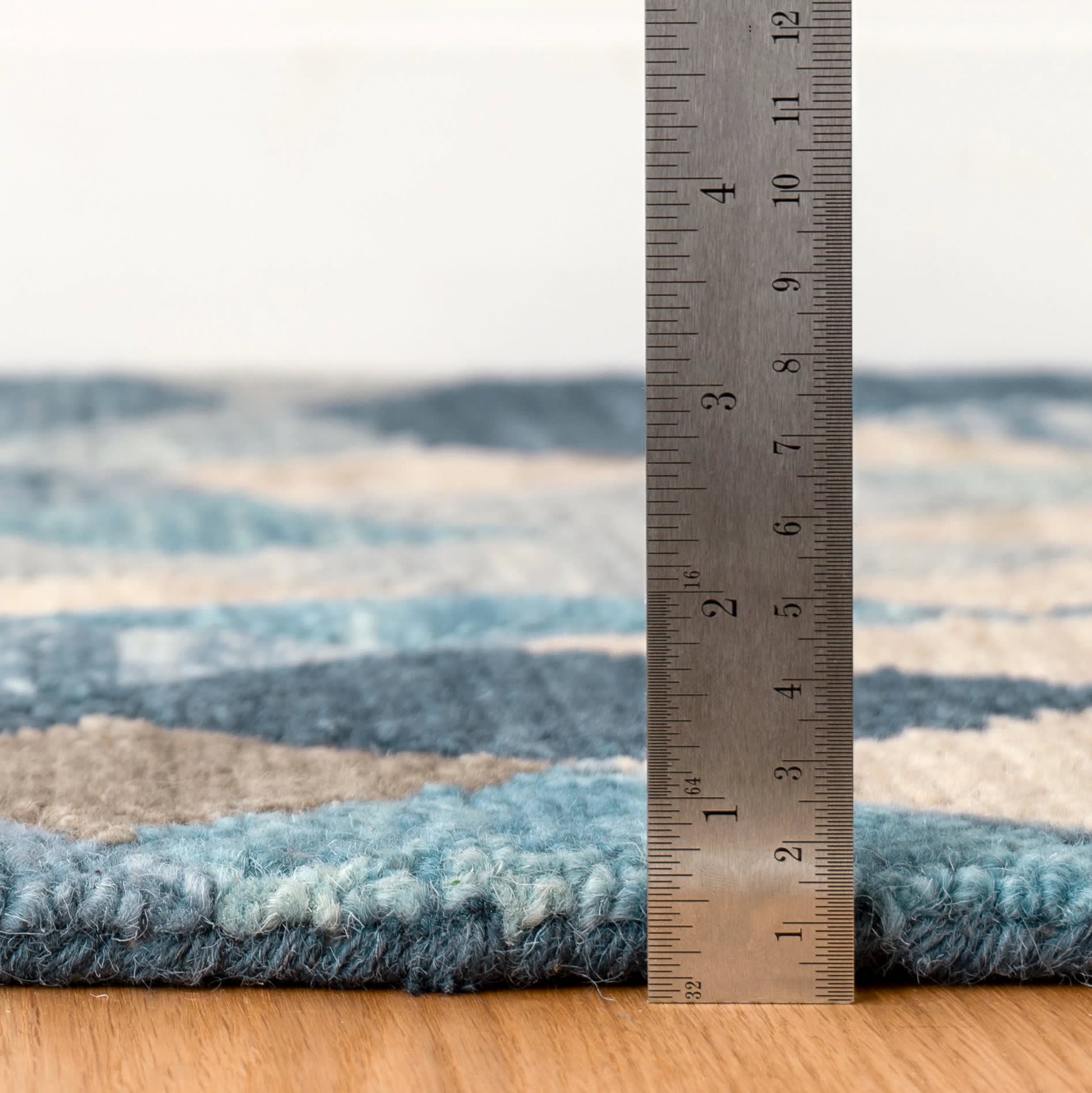 Deer Leap Hand Hooked Wool Rug | Blue