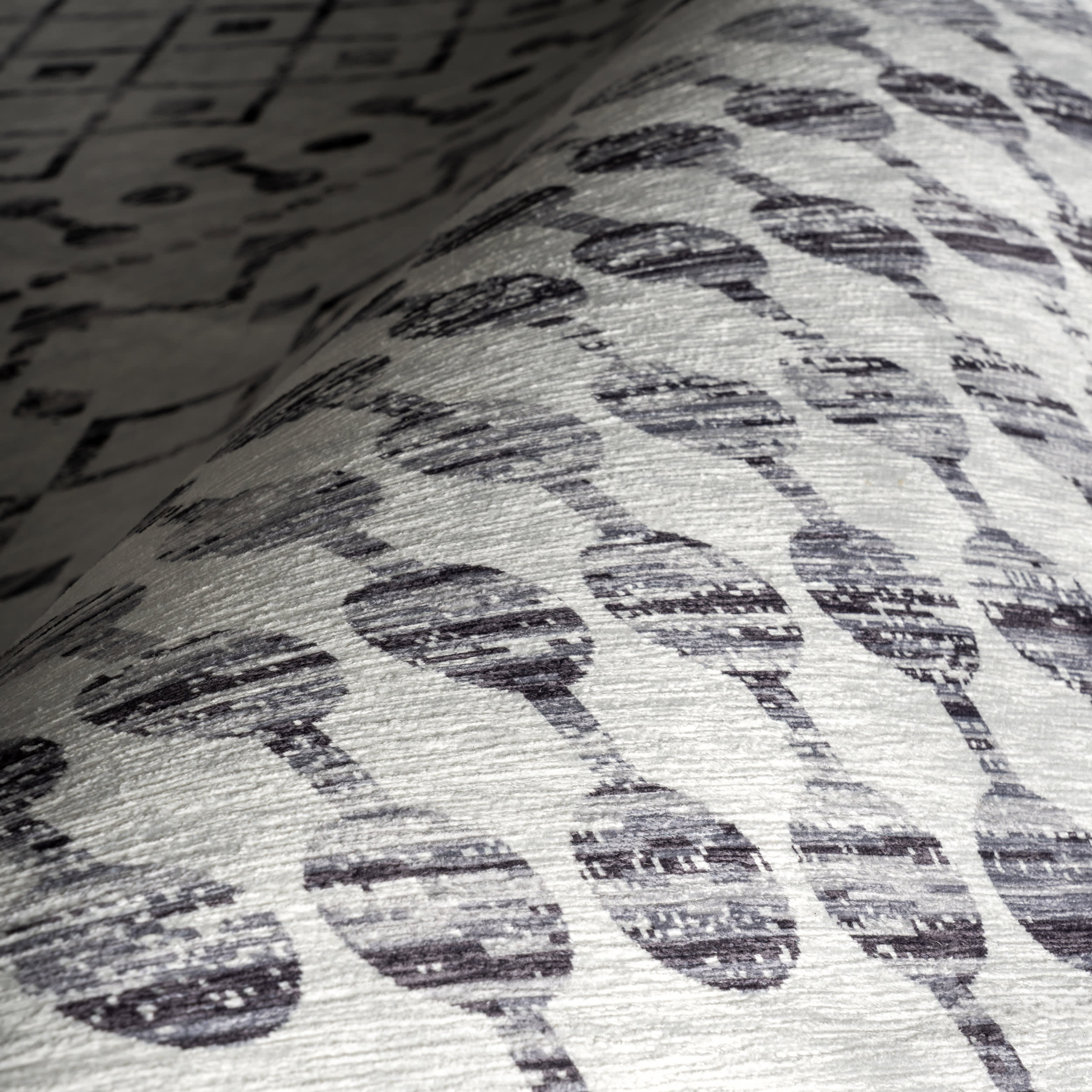 Moroccan Trellis Spill Proof Washable Rug | Grey