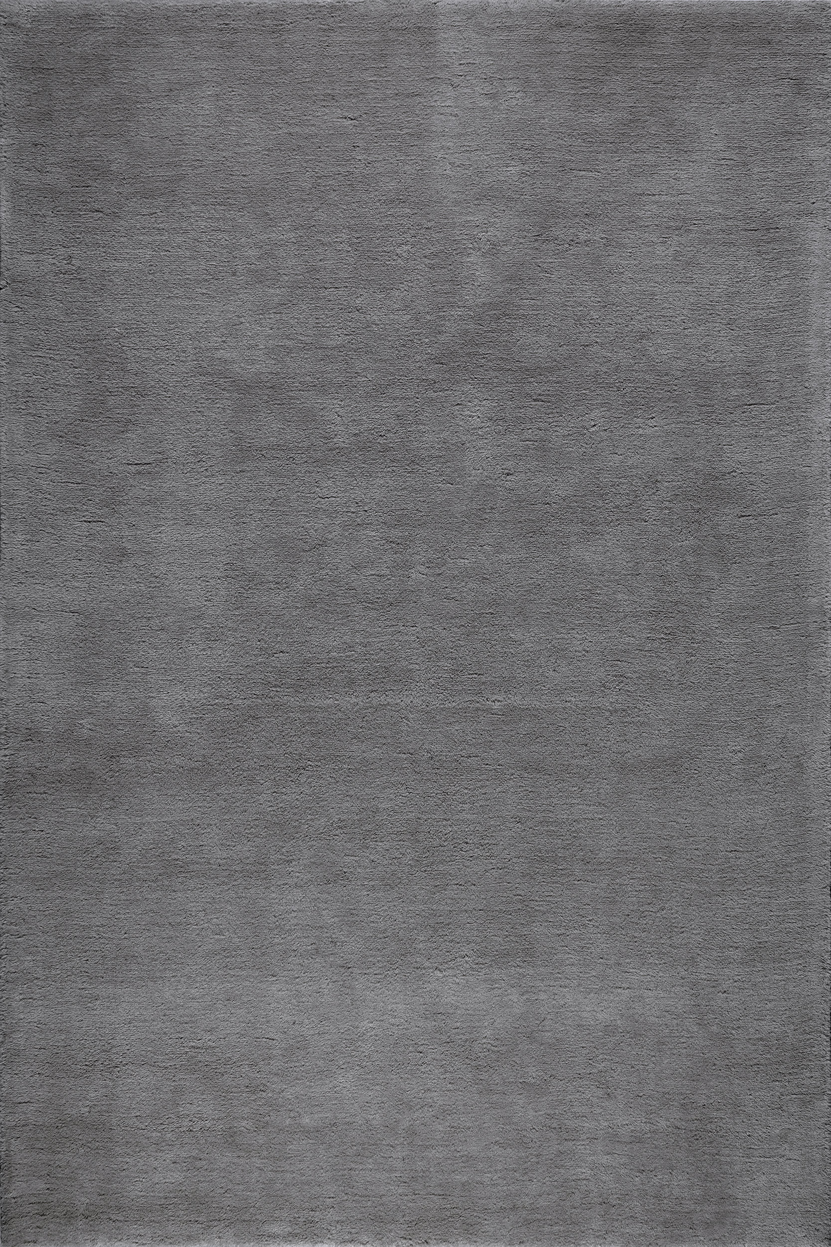 Isolated view of Dark Grey Rectangle Gaia New Zealand Wool Shag Rug, showcasing its design
