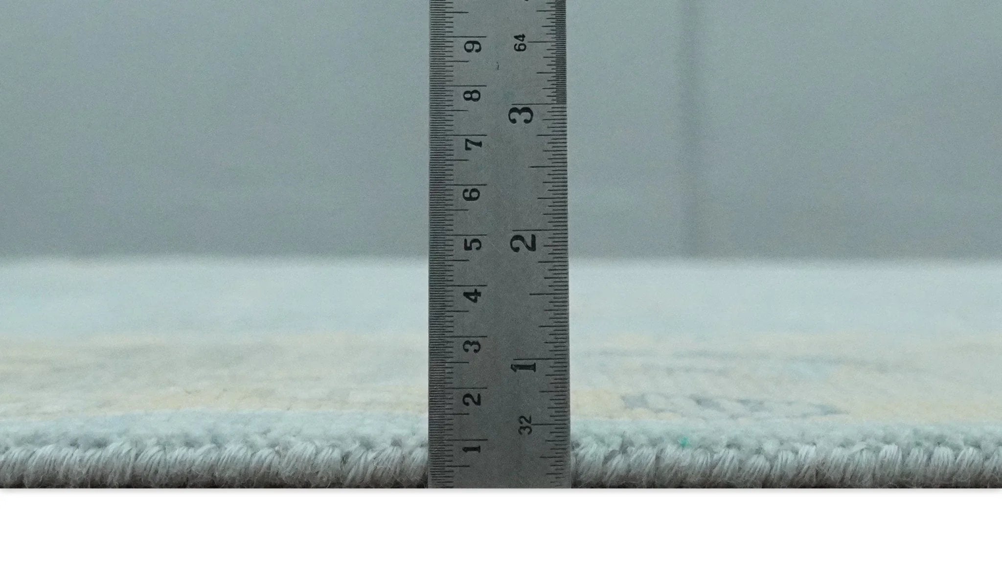 Made to Order Aqua, Beige and Ivory Hand Knotted Floral Oushak Wool Rug - The Mayfair Hall