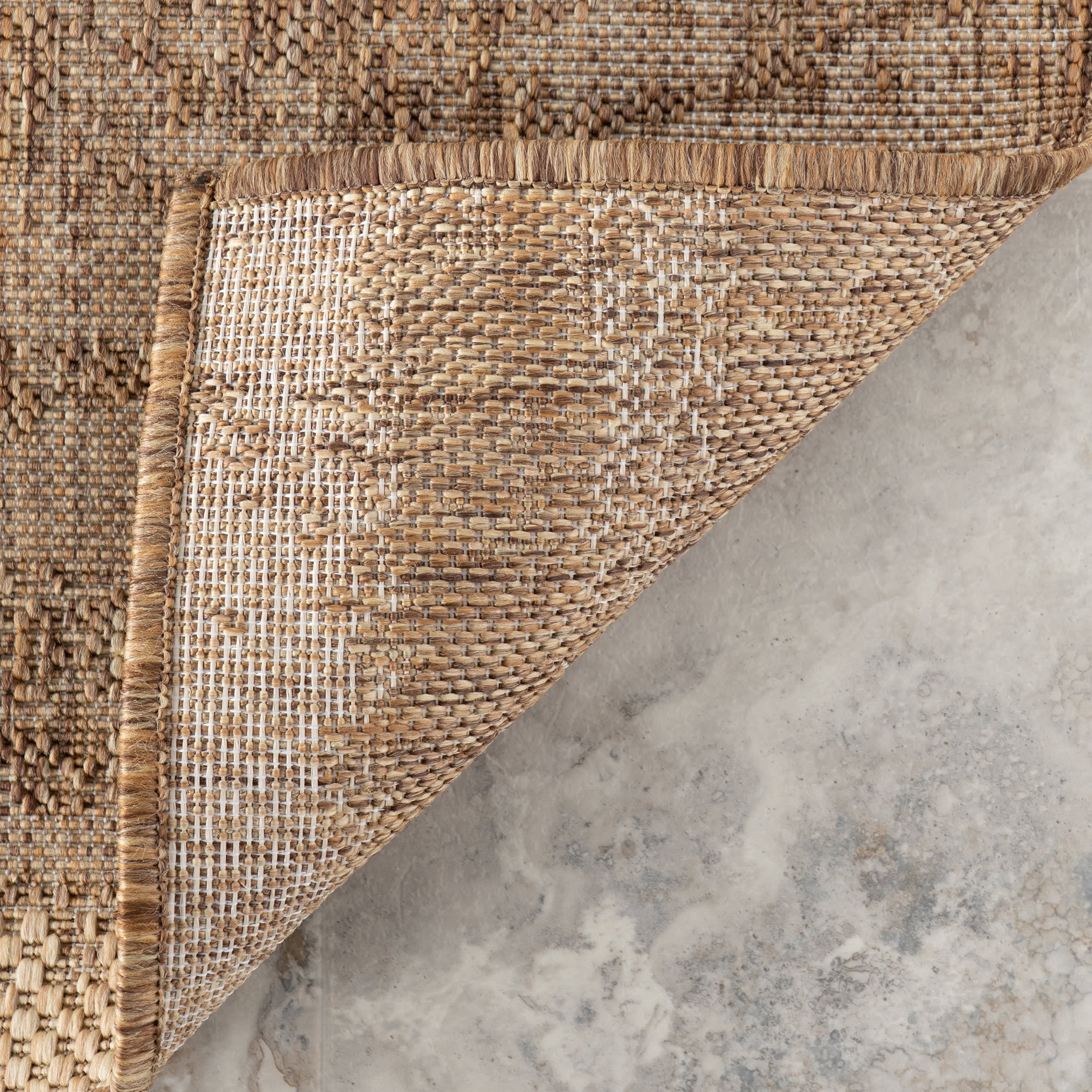 Ophira Abstract Indoor/Outdoor Rug | Light Brown