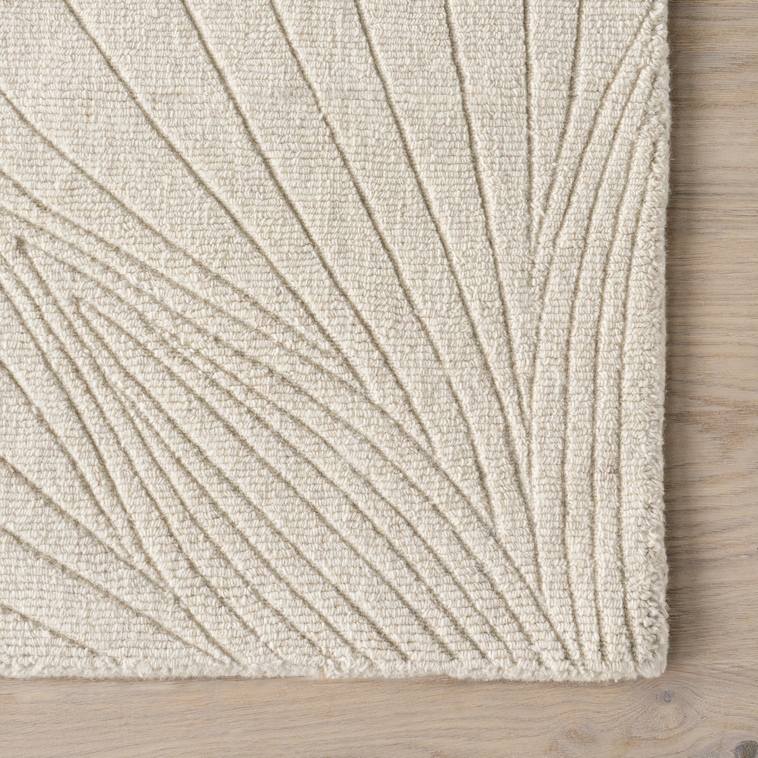 Stillpoint Radiating Pattern Wool Rug | Ivory