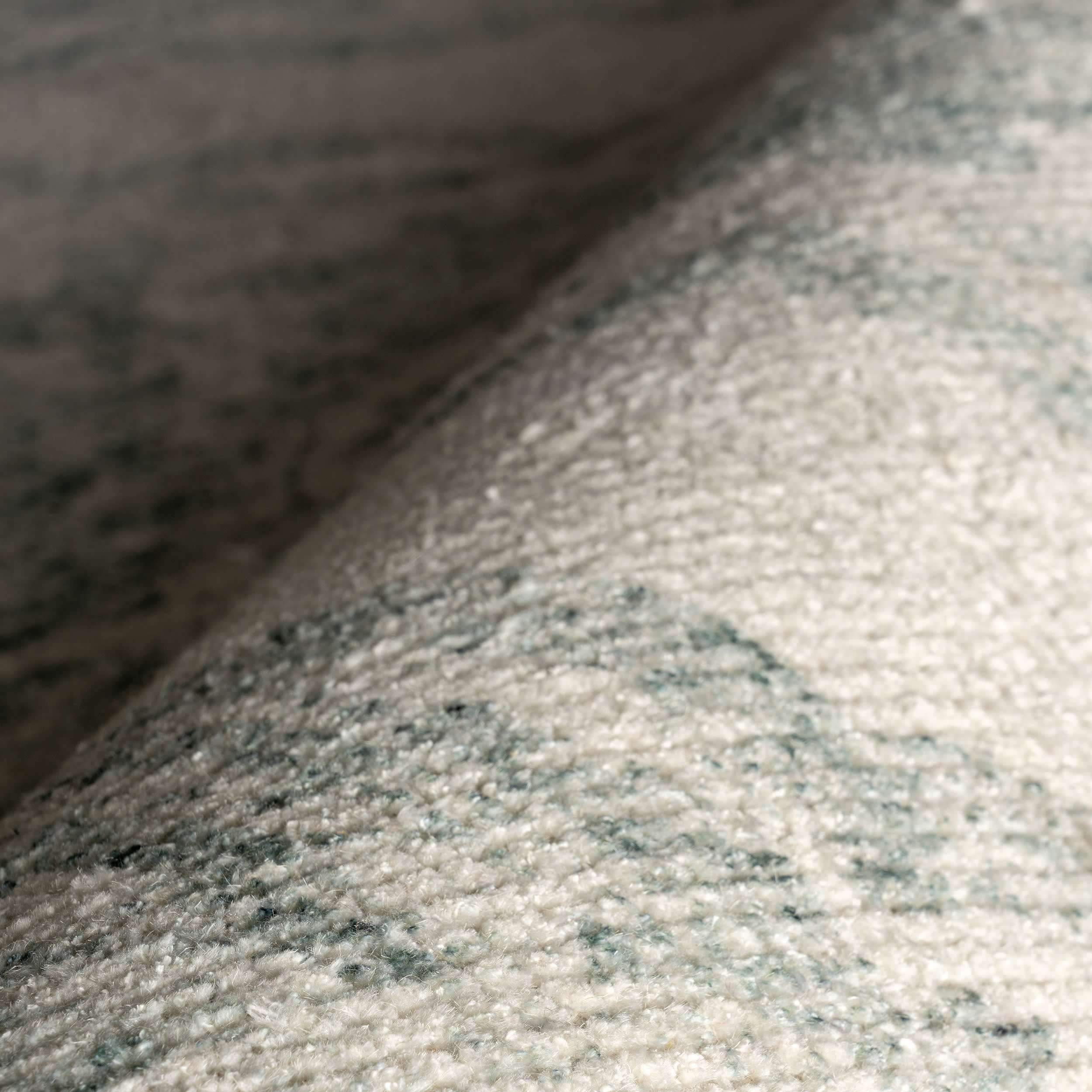 Hand-Tufted Ornate Border Wool-Blend Rug | Teal