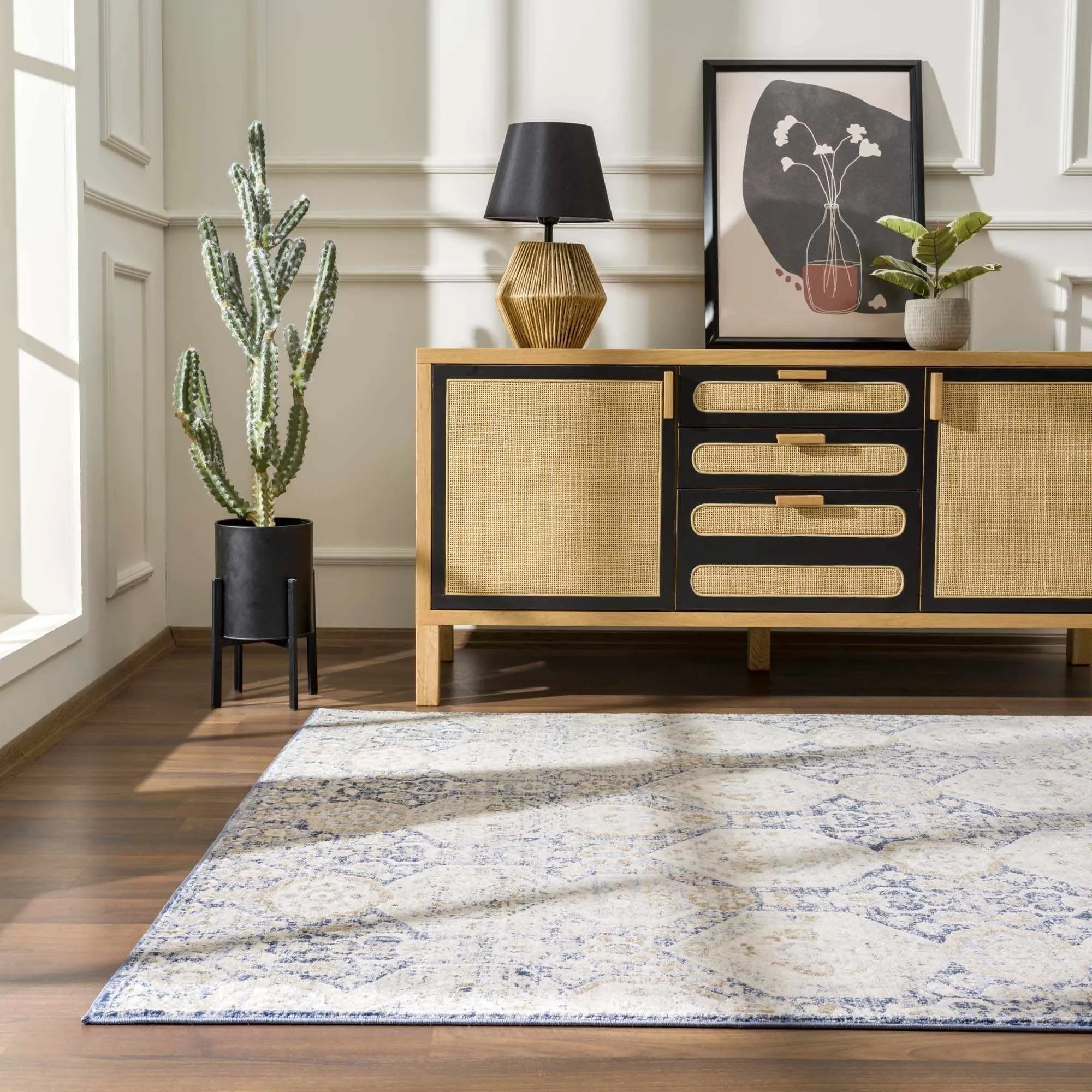 Parkerfield Blue Area Rug - The Mayfair Hall