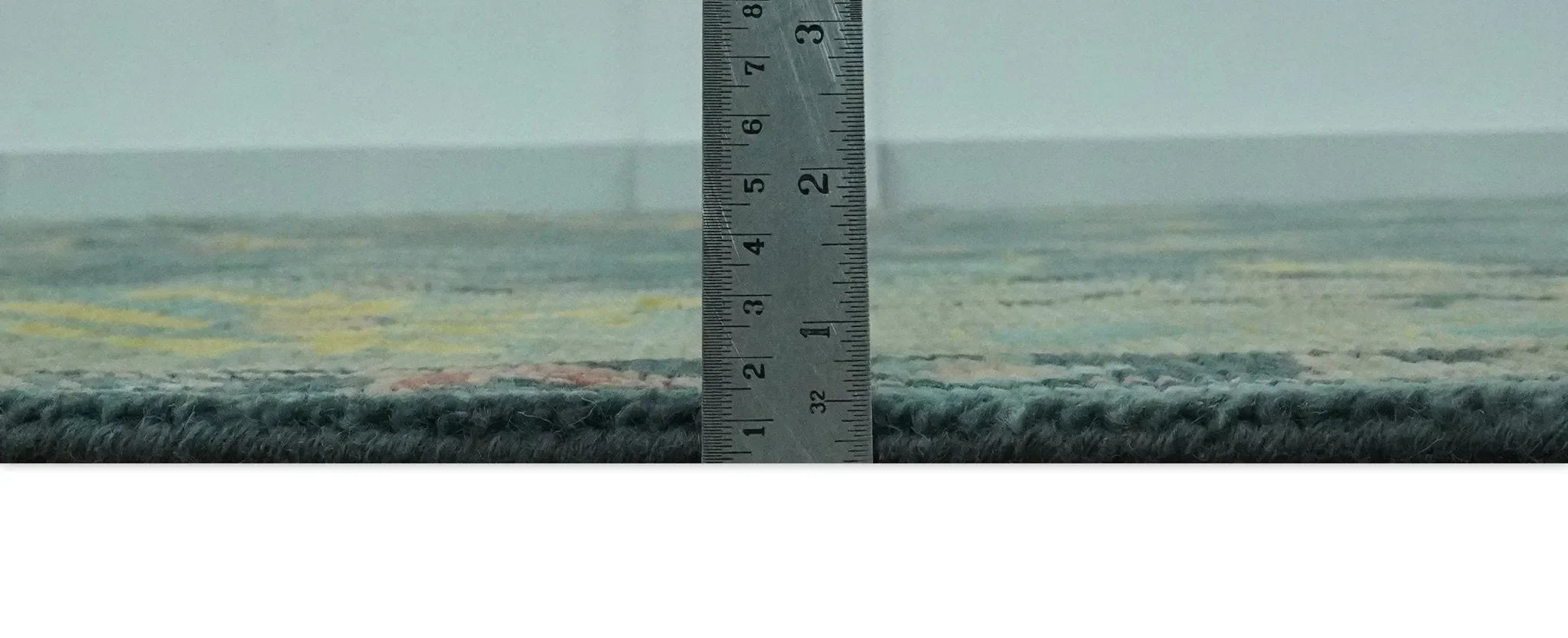 Antique Look Teal and Olive Hand Knotted Traditional Oushak Custom Made Wool Rug - The Mayfair Hall