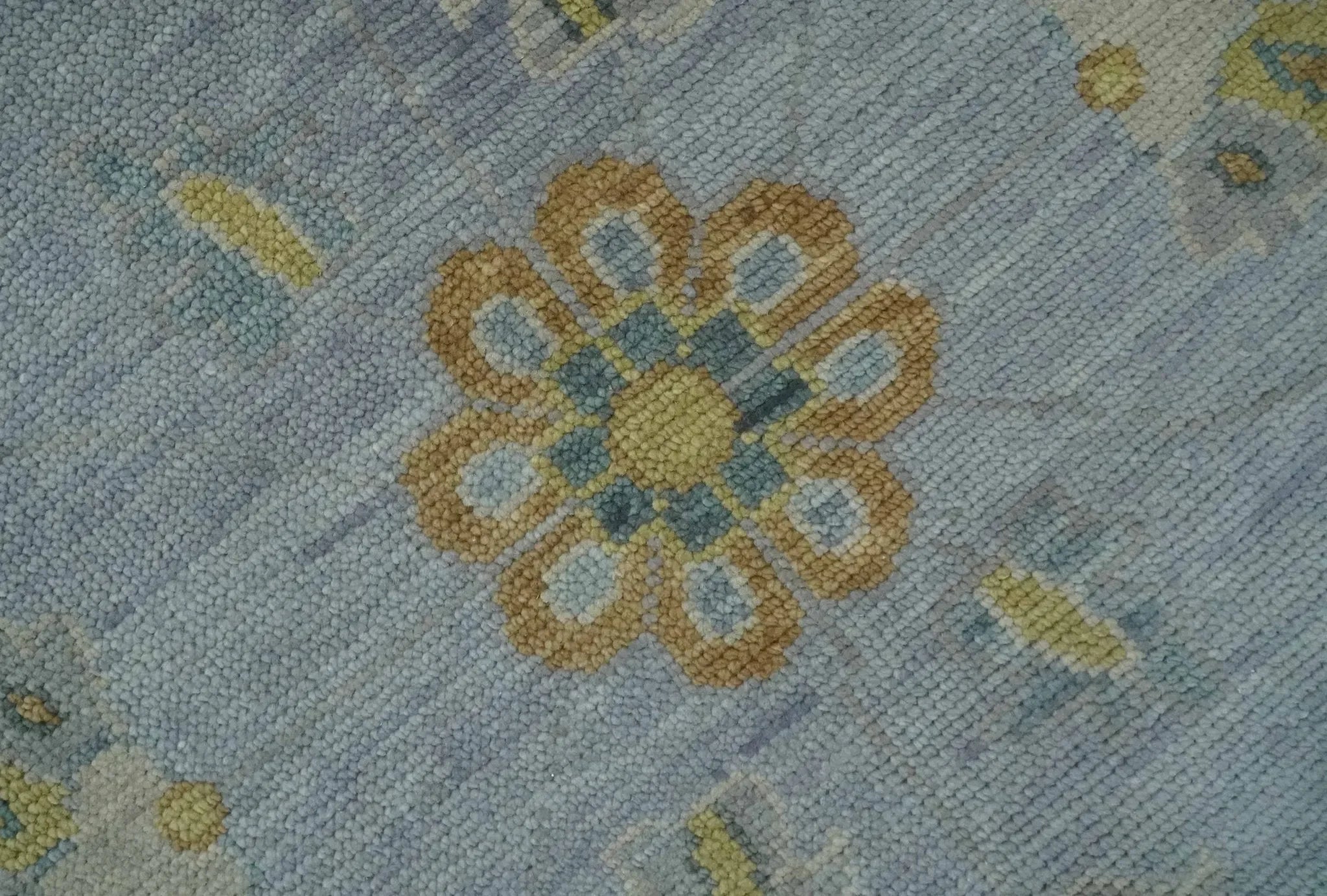 Antique Style Silver and Gray Traditional Hand knotted Oushak Custom Made wool Rug - The Mayfair Hall