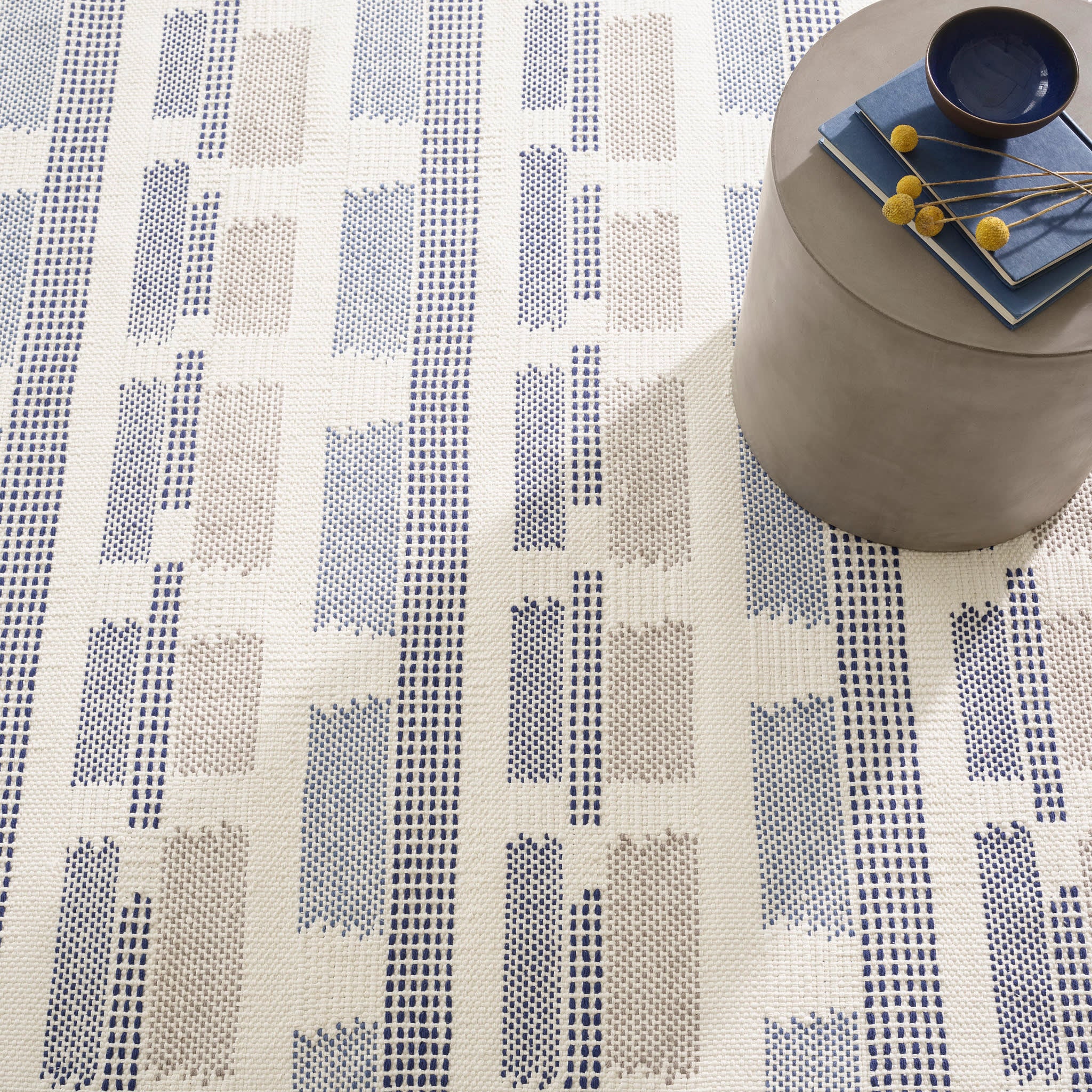 Tread Lightly Handwoven Cotton Rug | Navy