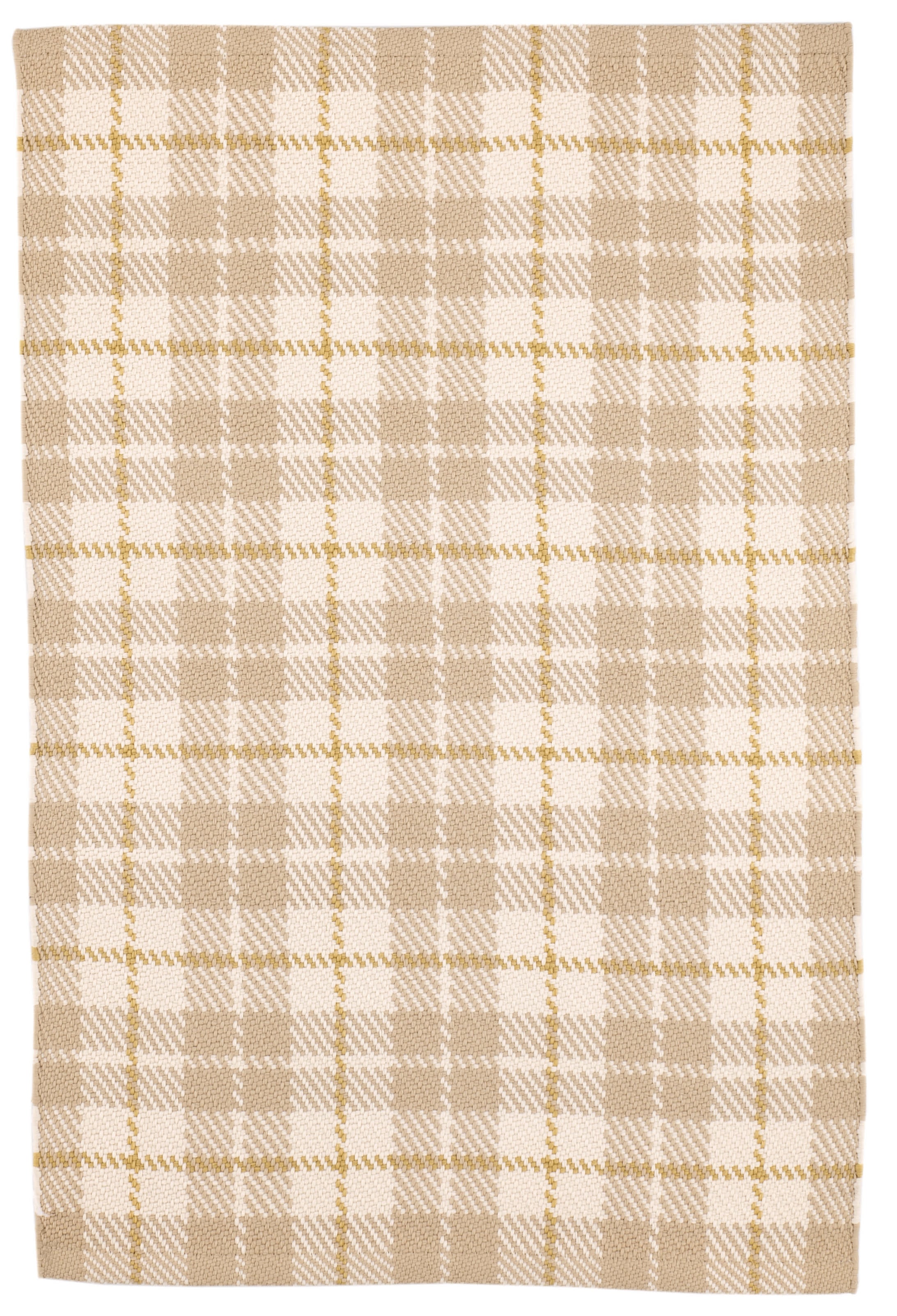 Lakeville Plaid Handwoven Indoor/Outdoor Rug | Khaki