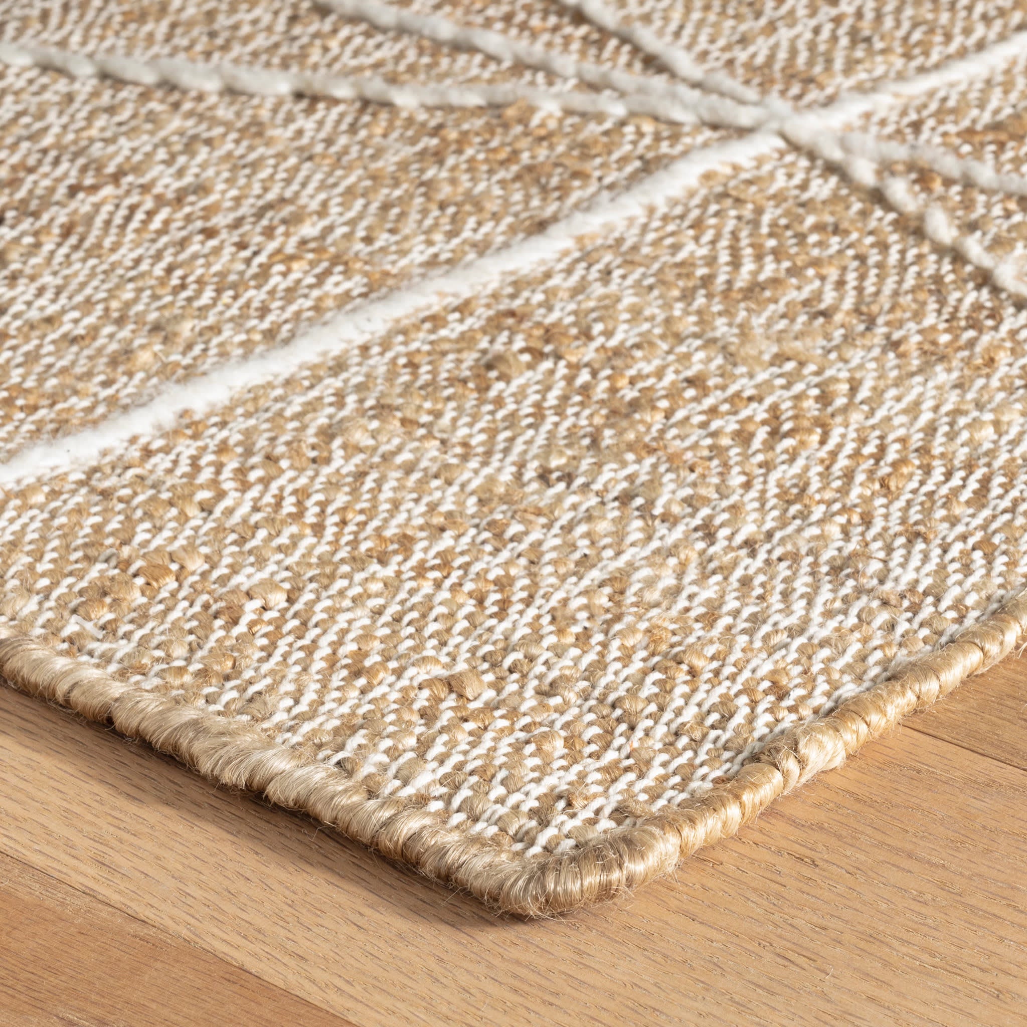 Judson Handwoven Jute Rug | Natural/Ivory