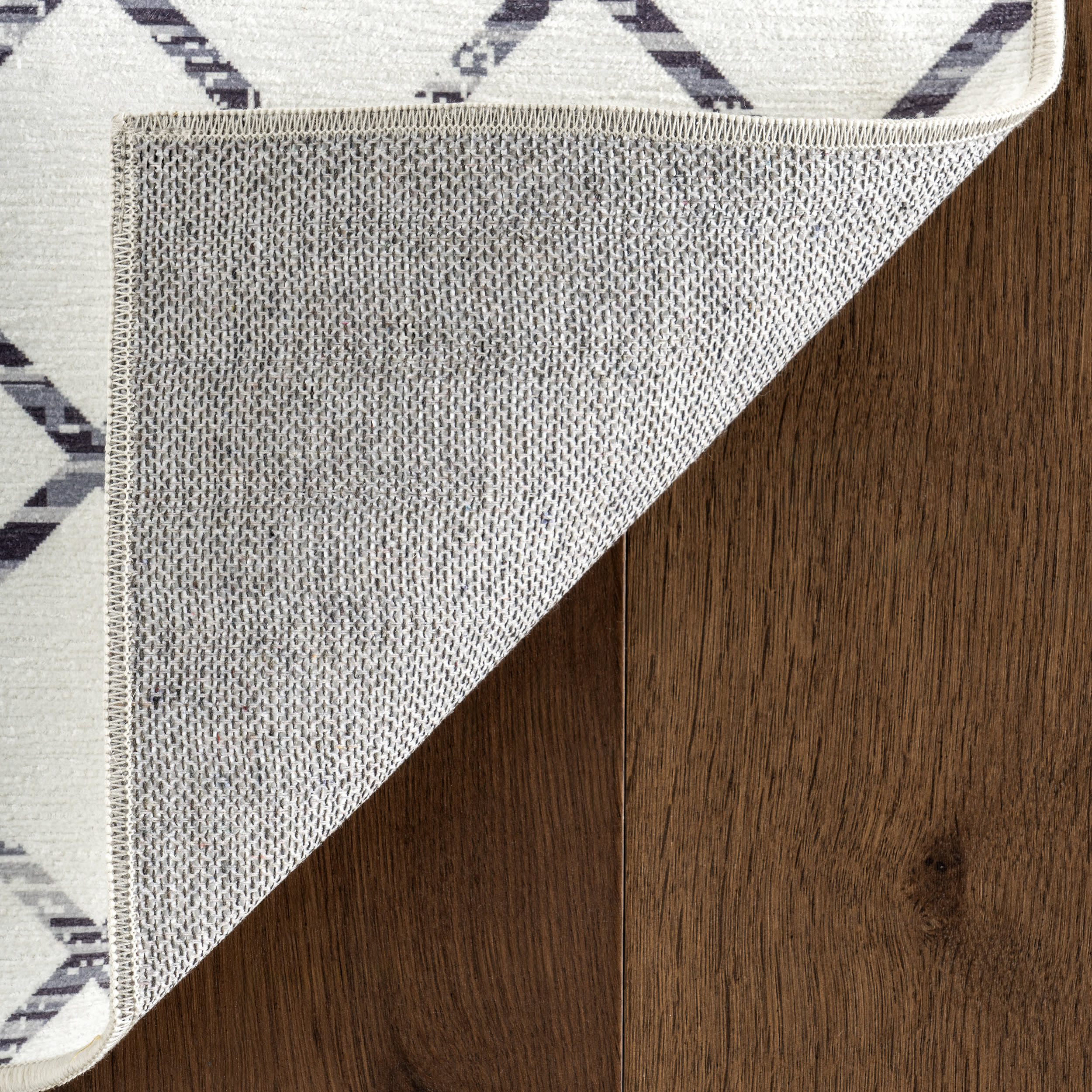 Moroccan Trellis Spill Proof Washable Rug | Grey