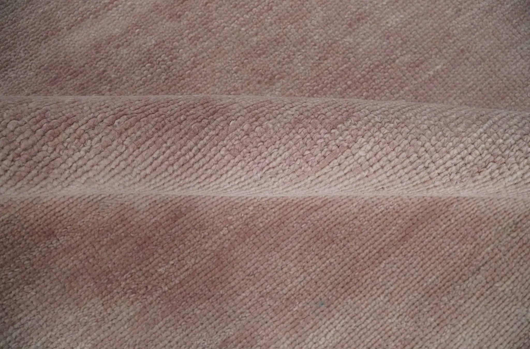 Contemporary Custom Made Modern Solid Peach Hand knotted Wool Area Rug - The Mayfair Hall