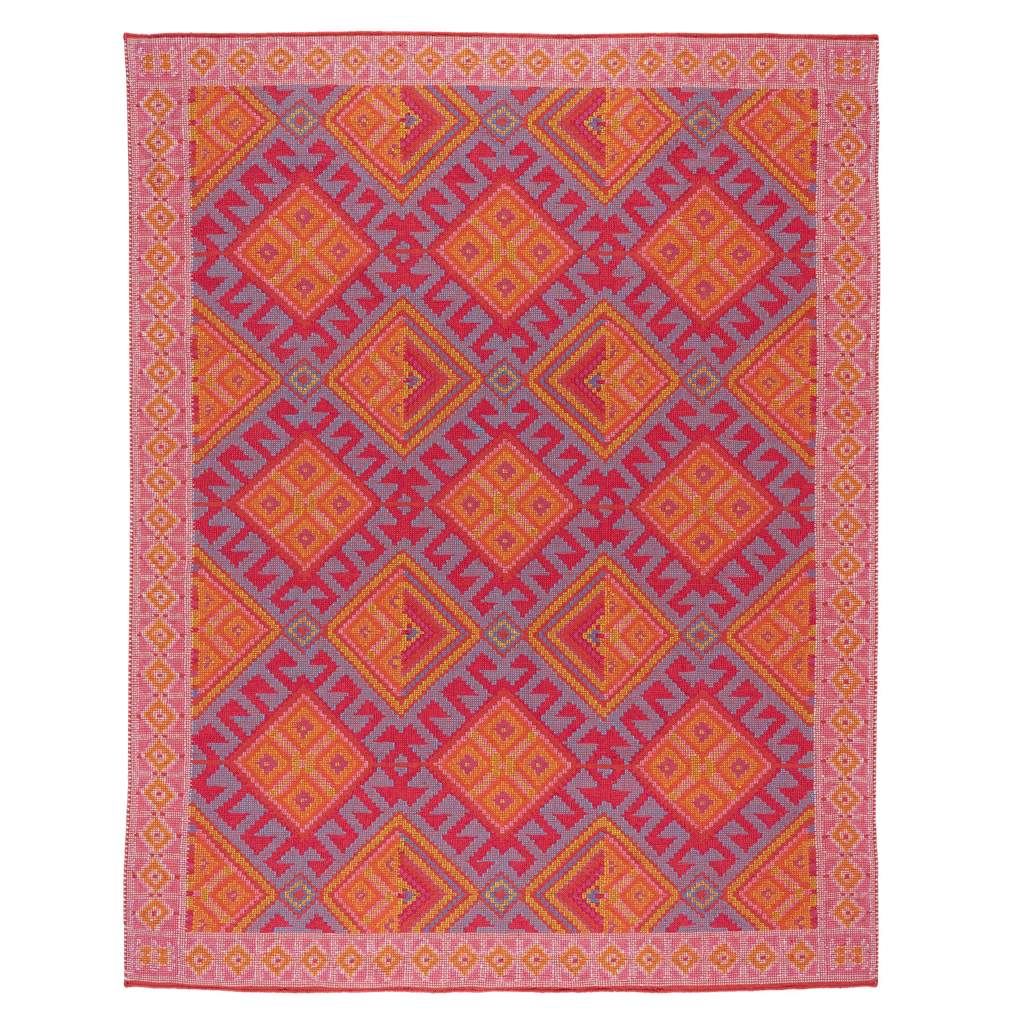 Valencia Kilim Handwoven Indoor/Outdoor Rug | Spice