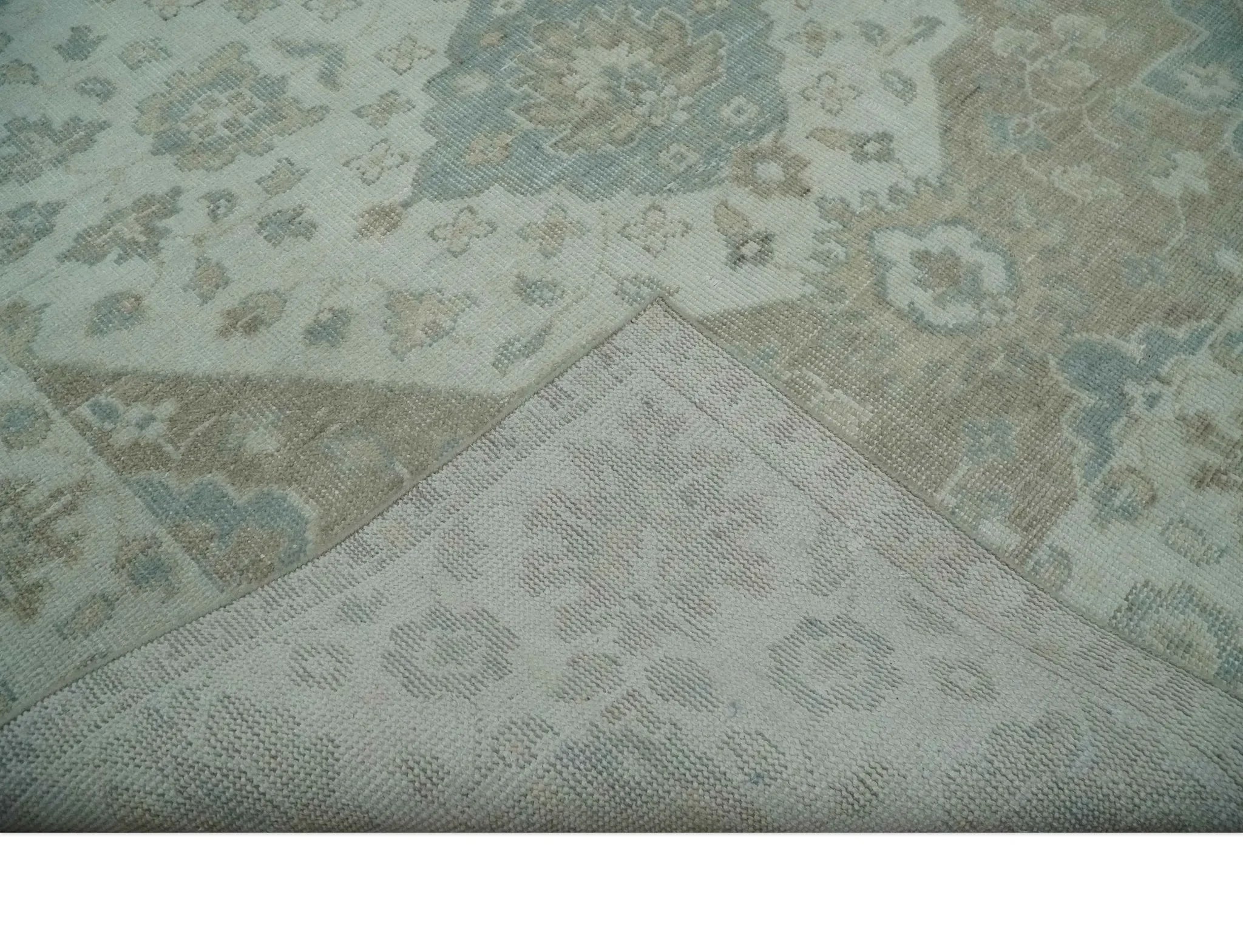 Custom Made Antique Style Neutral Ivory and Camel Custom Made wool Area Rug - The Mayfair Hall