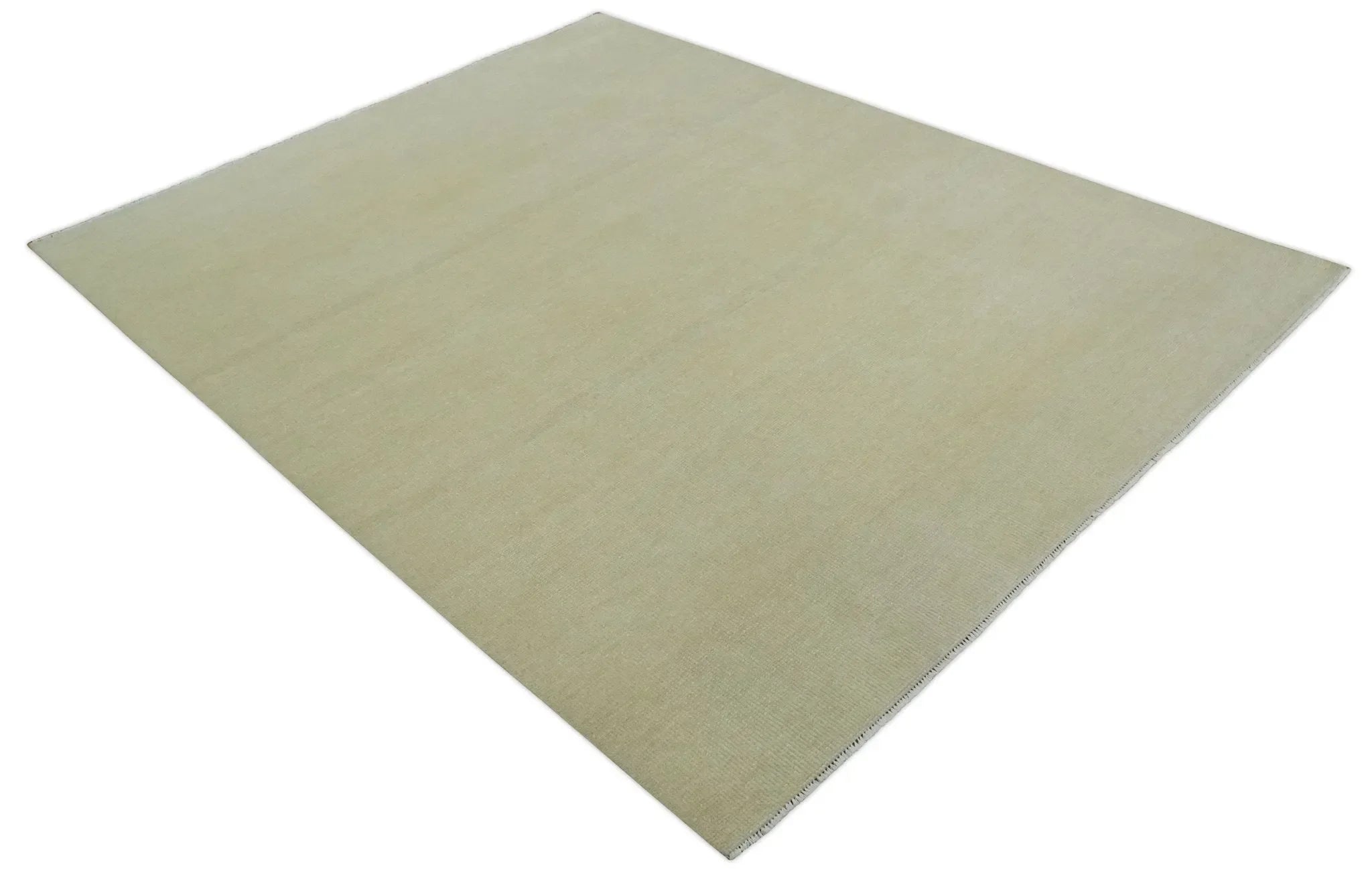 Custom Made Beige Modern Solid Hand knotted wool Area Rug - The Mayfair Hall